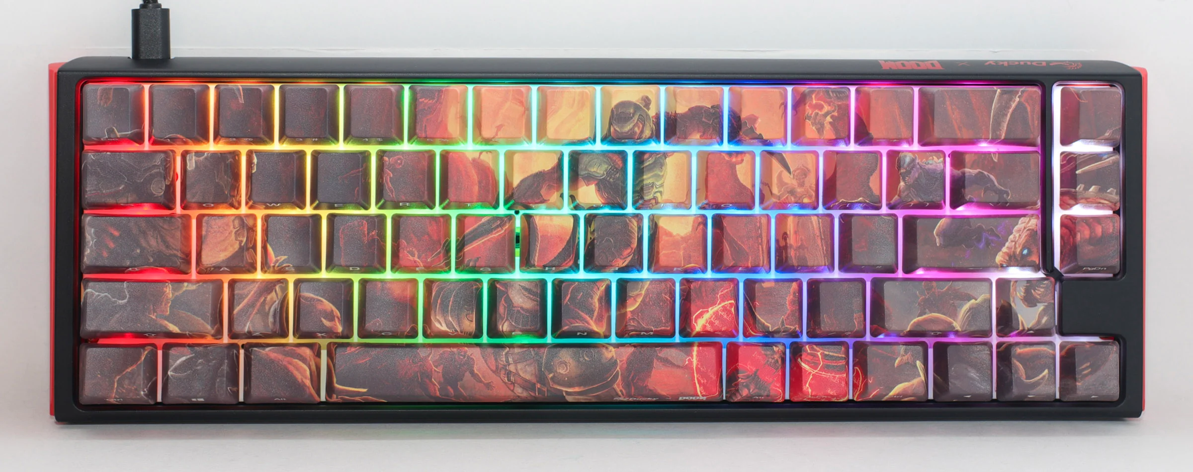 Bethesda x Ducky One 3 SF Doom Edition 65% Hotswap RGB Dye Sub PBT Mechanical Keyboard - Image 9