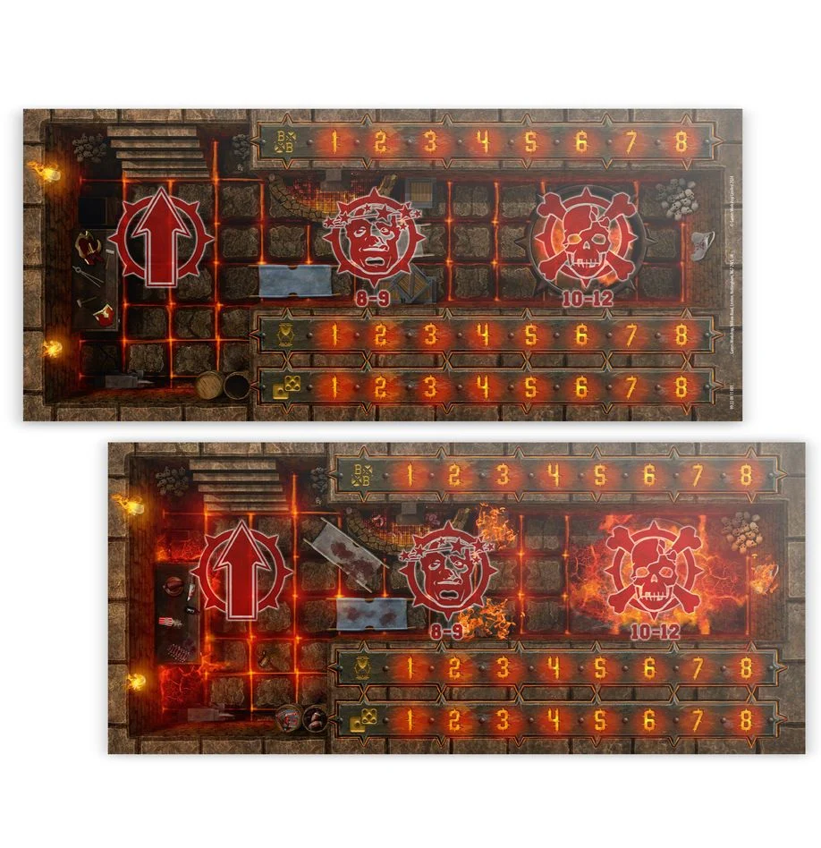 Blood Bowl Chaos Dwarf Team Double-Sided Pitch and Dugouts Set - Image 3