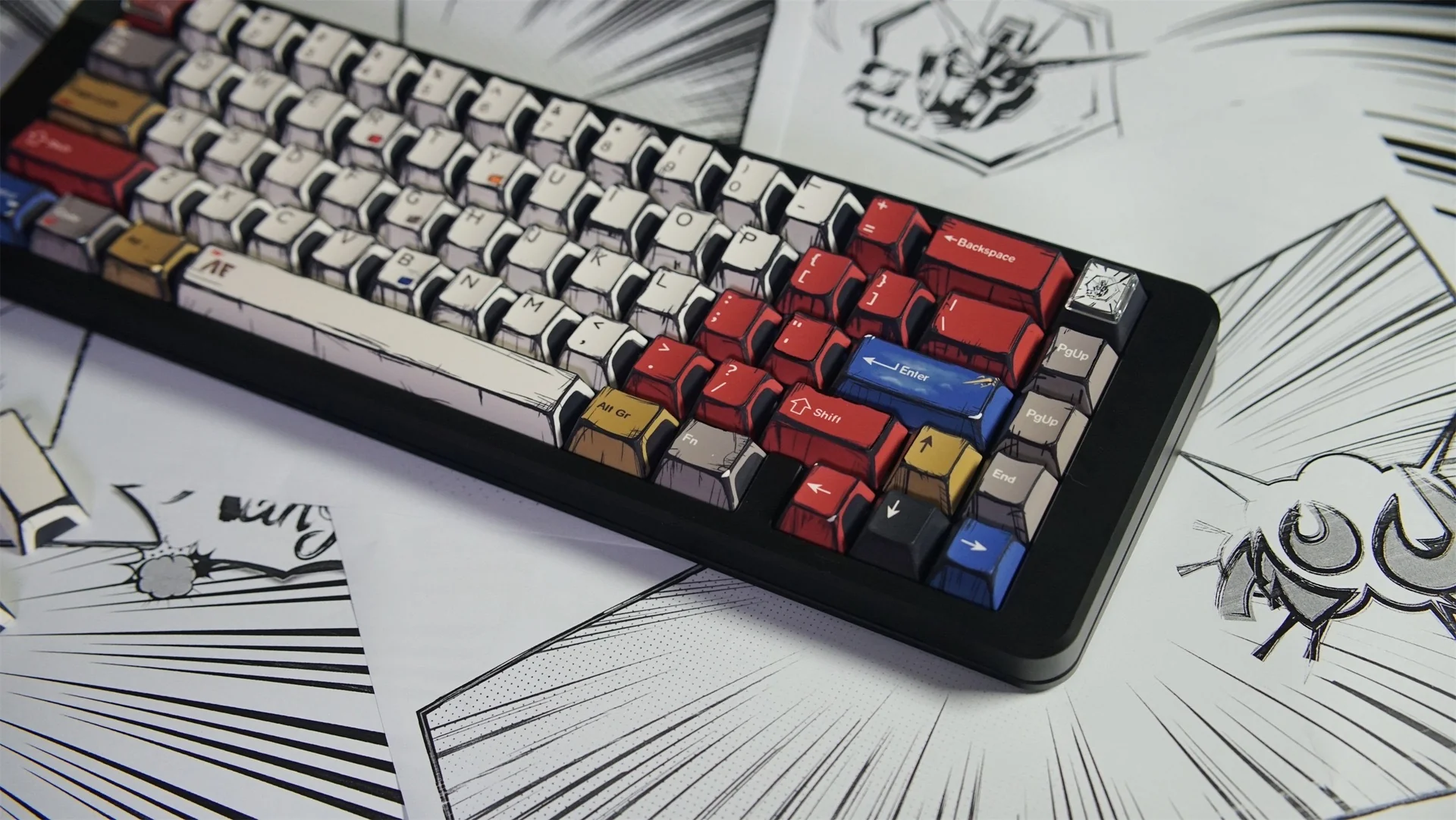 Click Inc Comic Cherry Profile Dye Sub Keycaps - Image 7