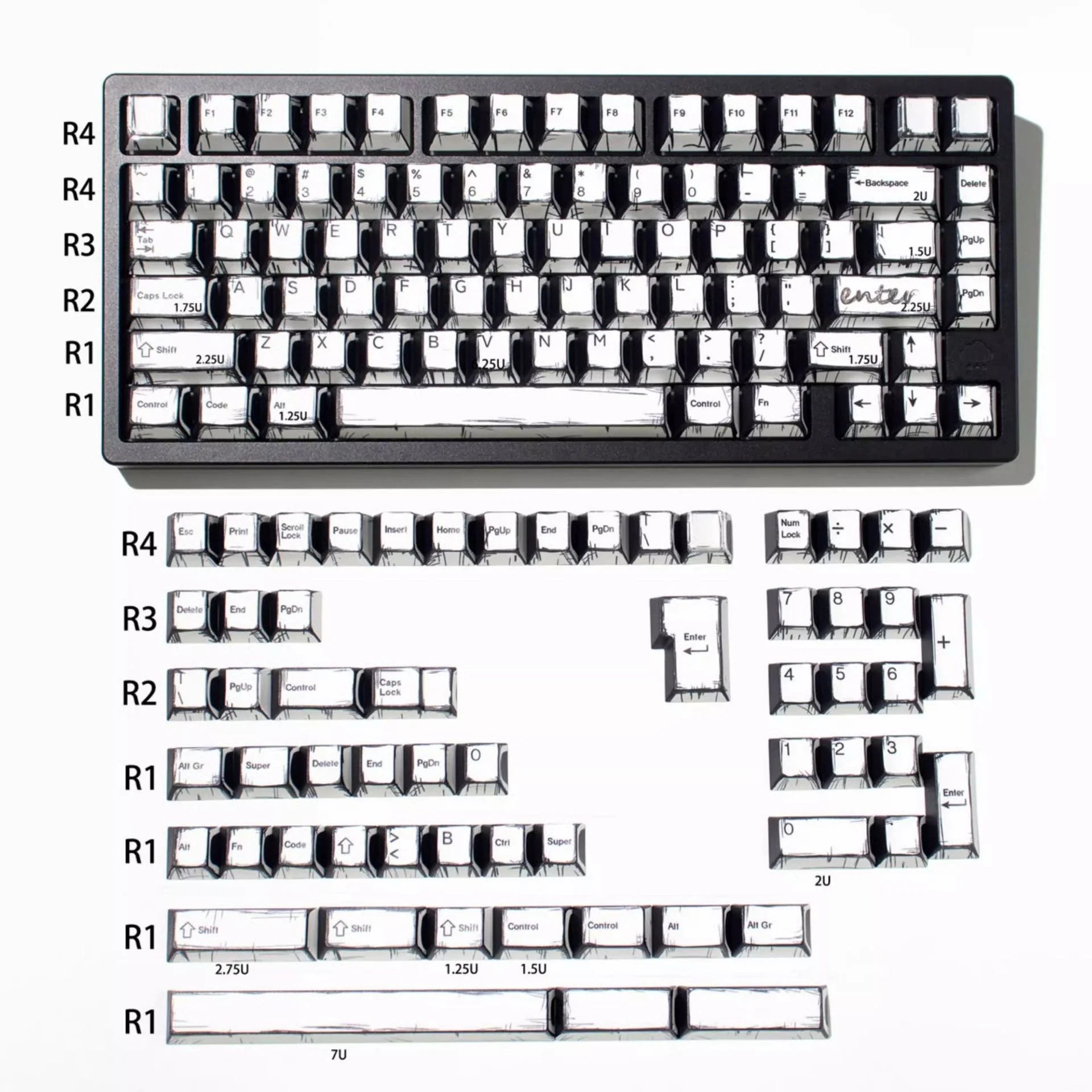 Click Inc Comic Cherry Profile Dye Sub Keycaps - Image 9