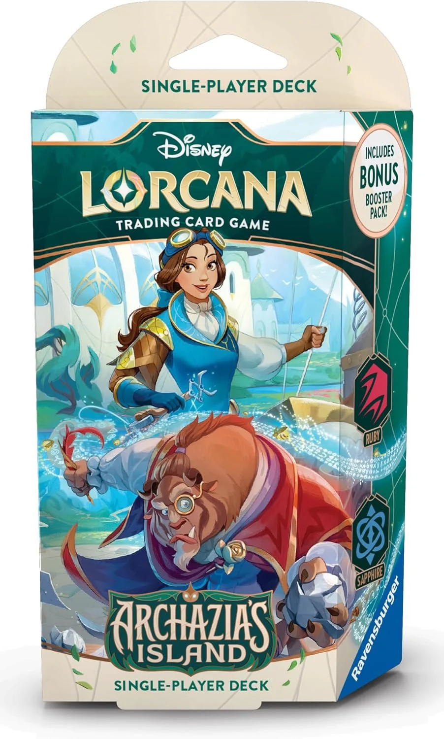 Disney Lorcana Archazia's Island Starter Deck An Inventive Pair Ruby / Sapphire