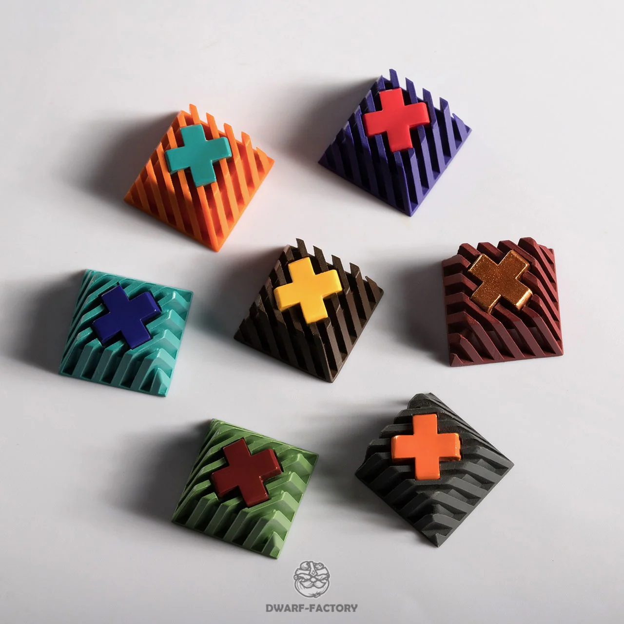 Dwarf Factory Base xXx Cyan OEM Profile Artisan Keycap - Image 2