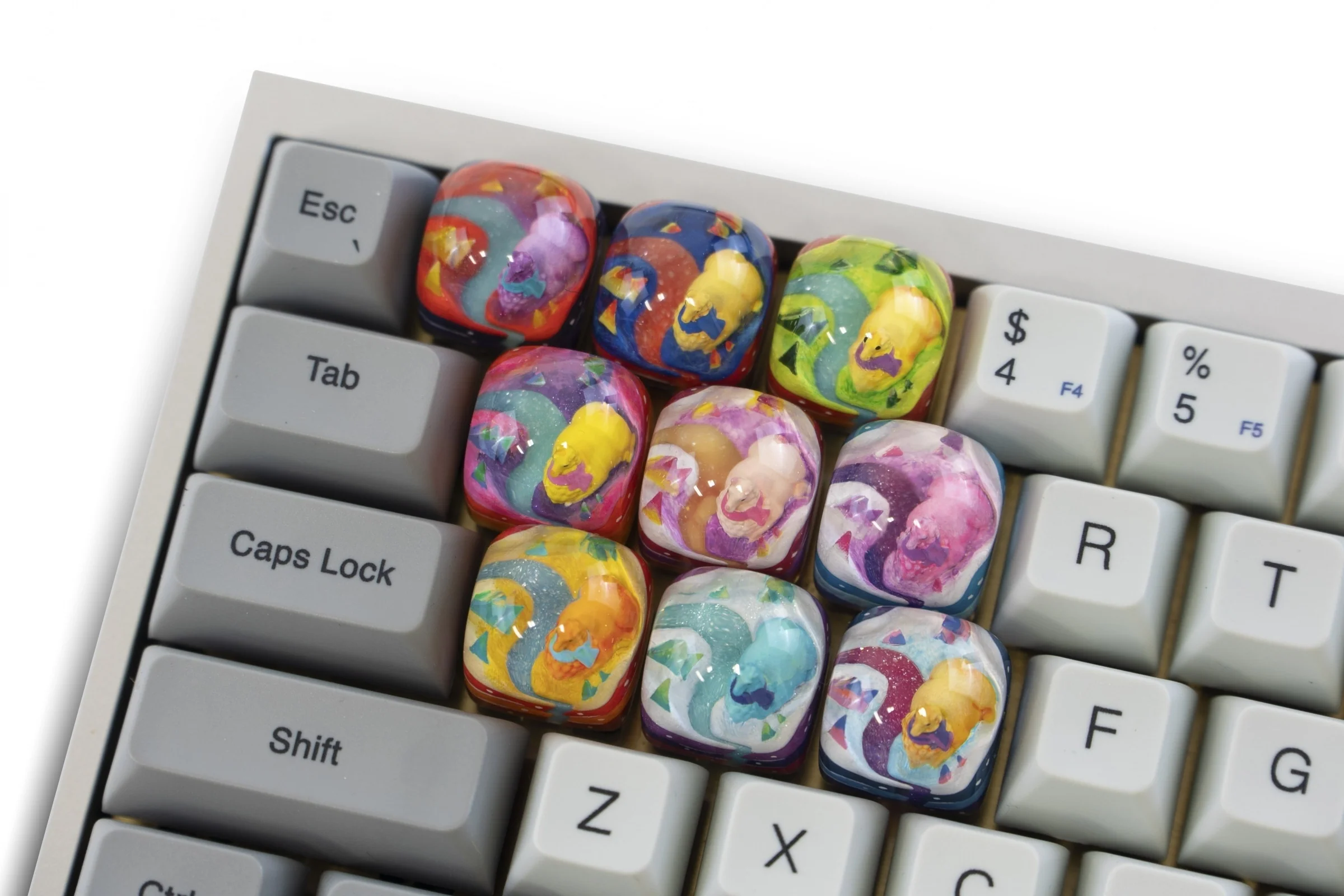 Dwarf Factory x MK Sugar Llama Artisan Keycap DOM Profile Resin Artisan Keycap - Image 3