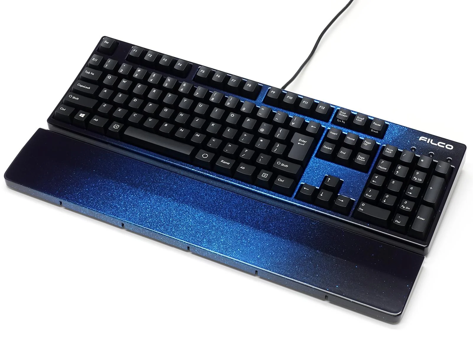 Filco Galaxy Blue Urushi Wood Palm Rest Large - Image 4