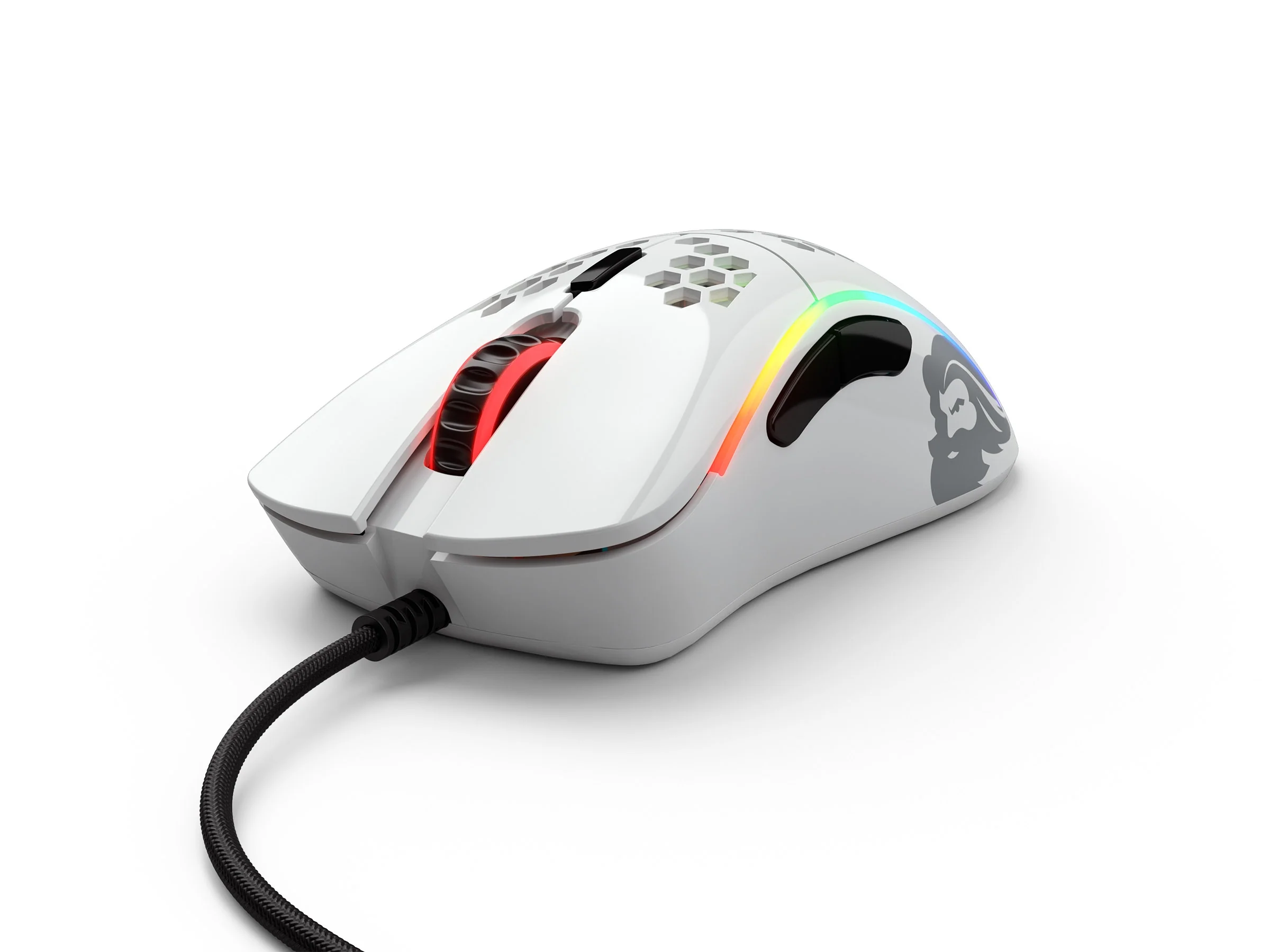 Glorious PC Model D Minus Glossy White RGB Wired Mouse - Image 2