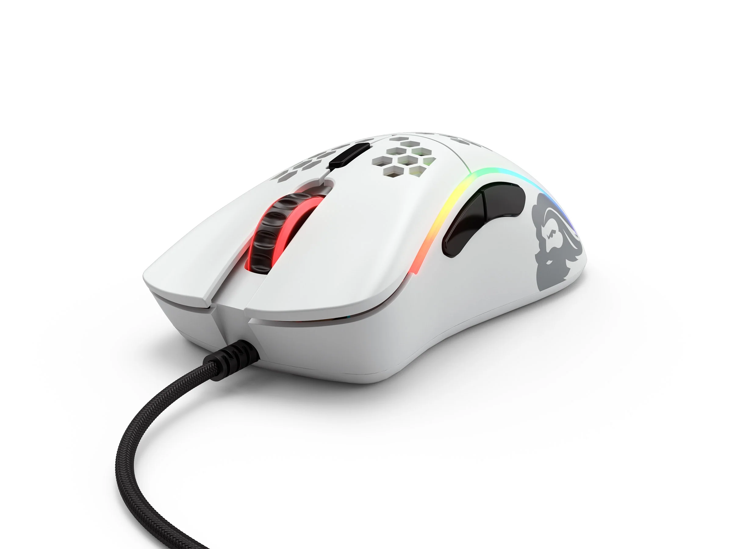 Glorious PC Model D Minus Matte White RGB Wired Mouse - Image 2