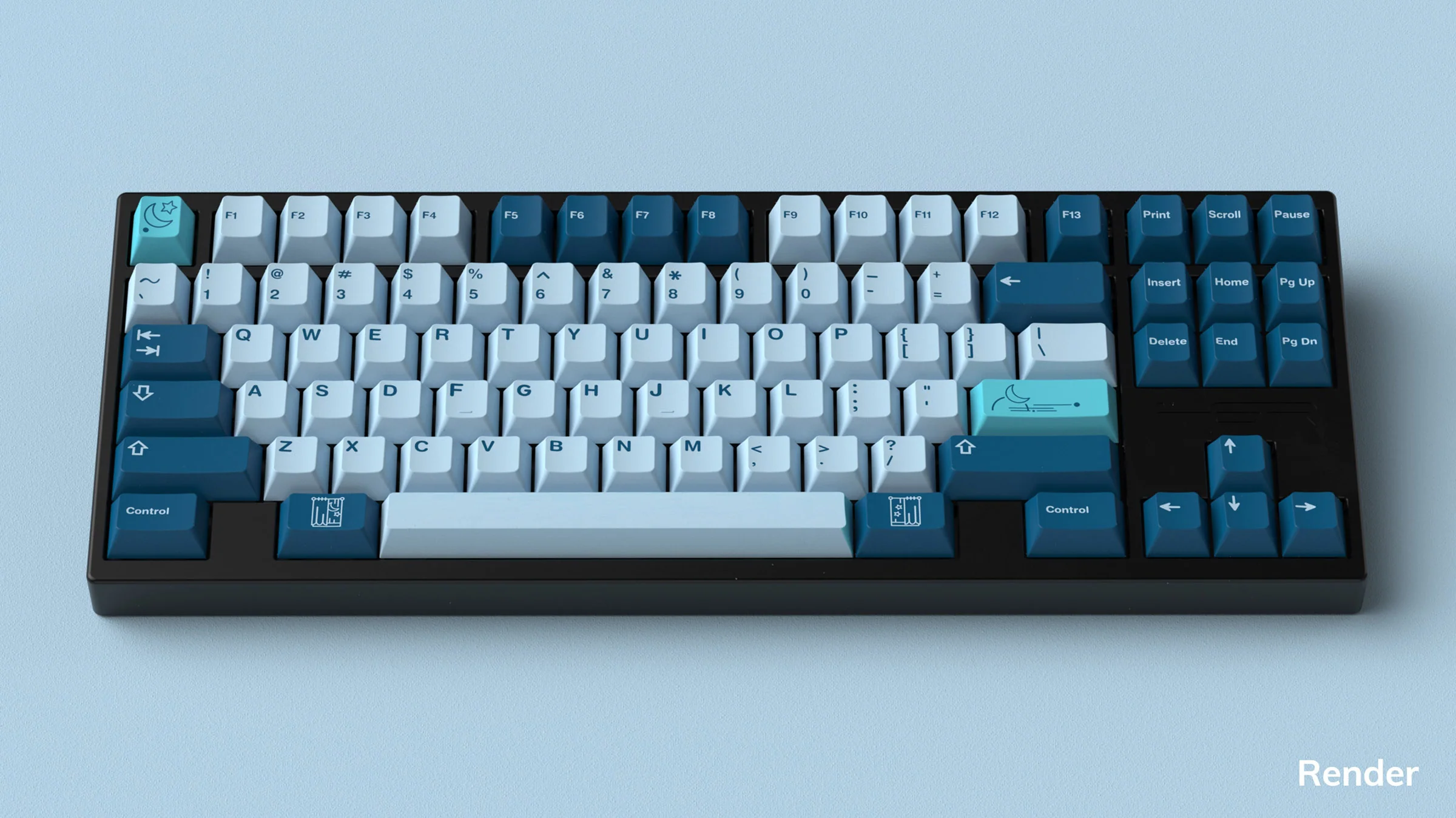 GMK Nightlight Cherry Profile Double Shot ABS Keycap Set - Image 2