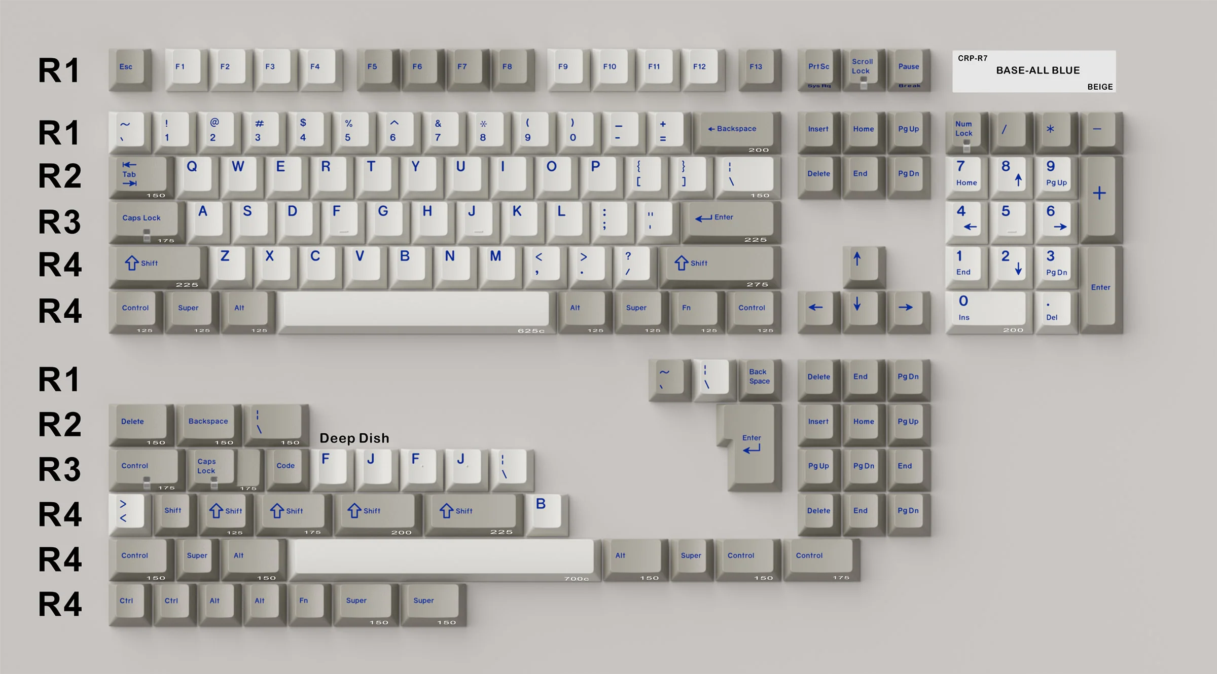 HammerWorks CRP R7 Beige Cherry Profile Dye Sub PBT Keycap Set