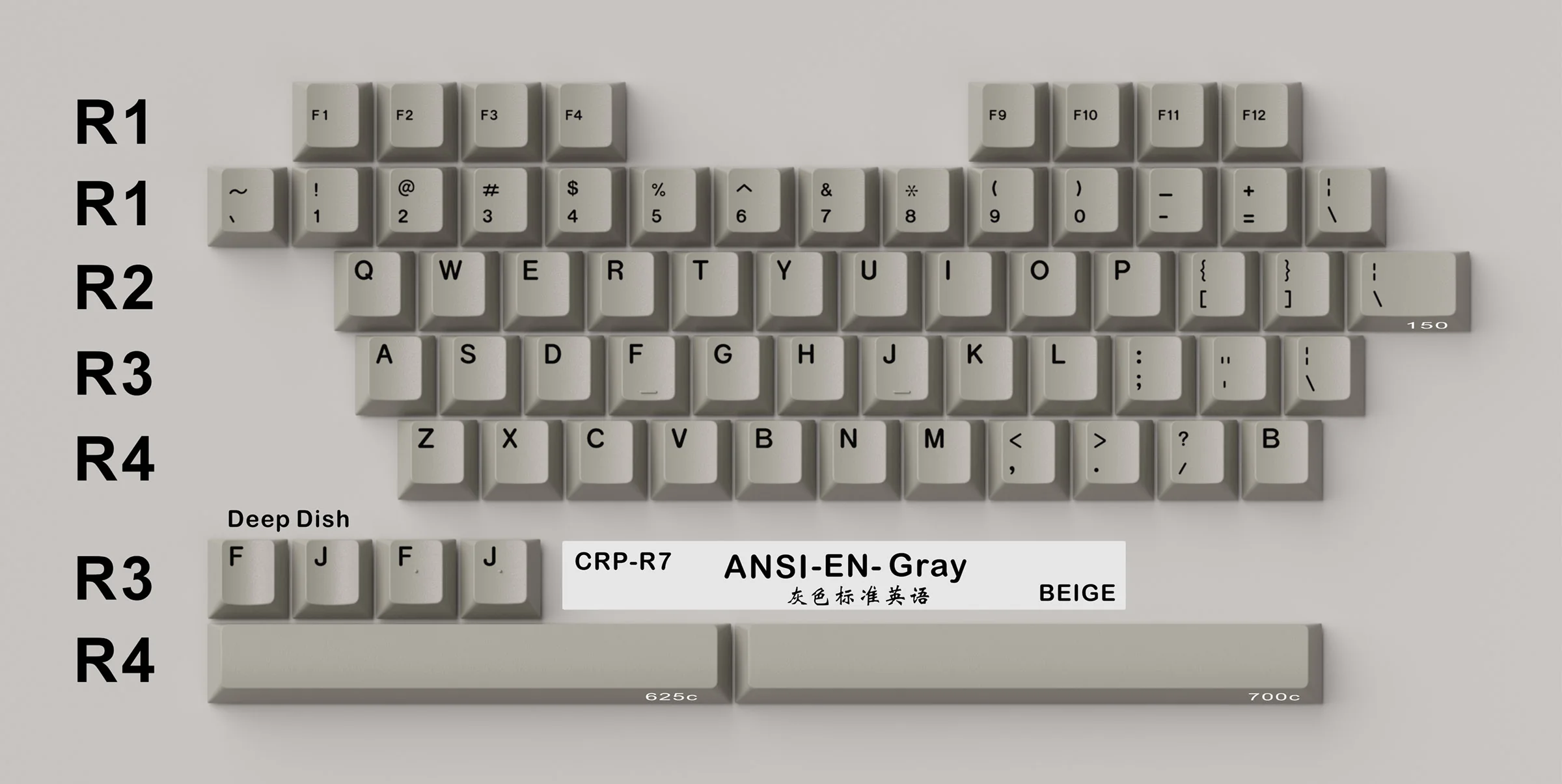 HammerWorks CRP R7 Beige Cherry Profile Dye Sub PBT Keycap Set - Image 14