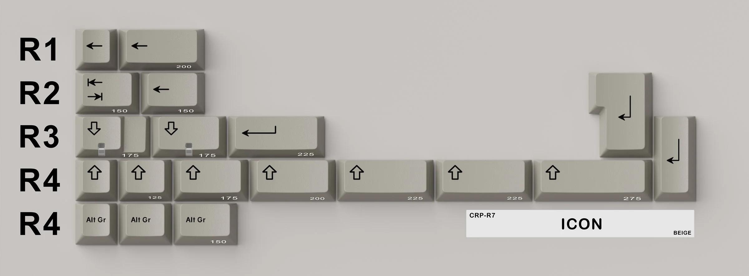HammerWorks CRP R7 Beige Cherry Profile Dye Sub PBT Keycap Set - Image 21