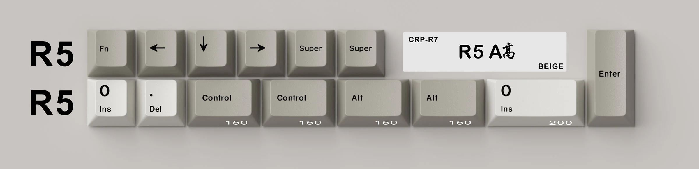 HammerWorks CRP R7 Beige Cherry Profile Dye Sub PBT Keycap Set - Image 30
