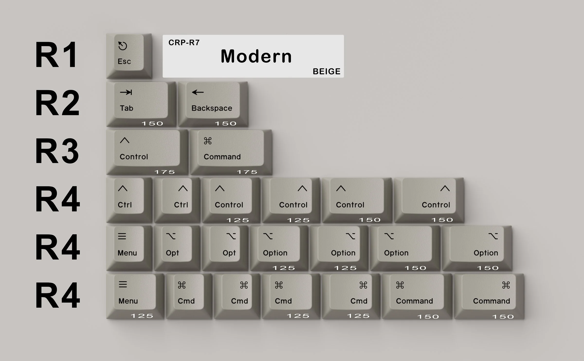 HammerWorks CRP R7 Beige Cherry Profile Dye Sub PBT Keycap Set - Image 31