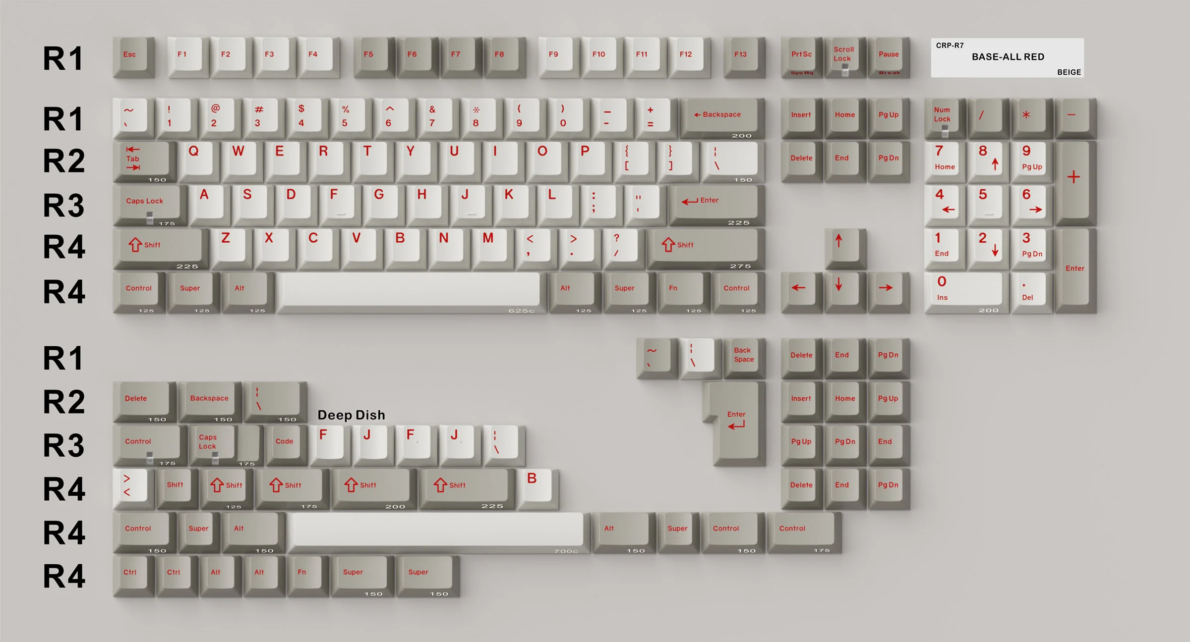 HammerWorks CRP R7 Beige Cherry Profile Dye Sub PBT Keycap Set - Image 6