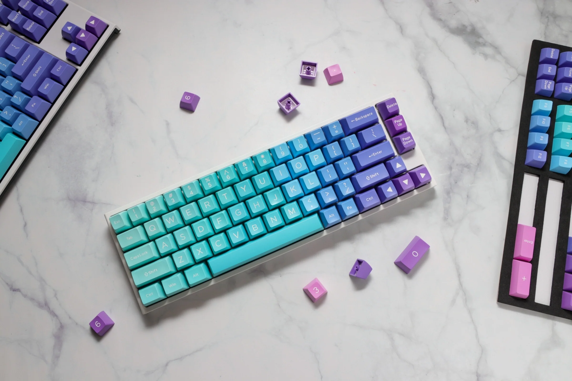 Hardcap x Ducky Azure 108 Key SA Profile Double Shot ABS Keycap Set - Image 3