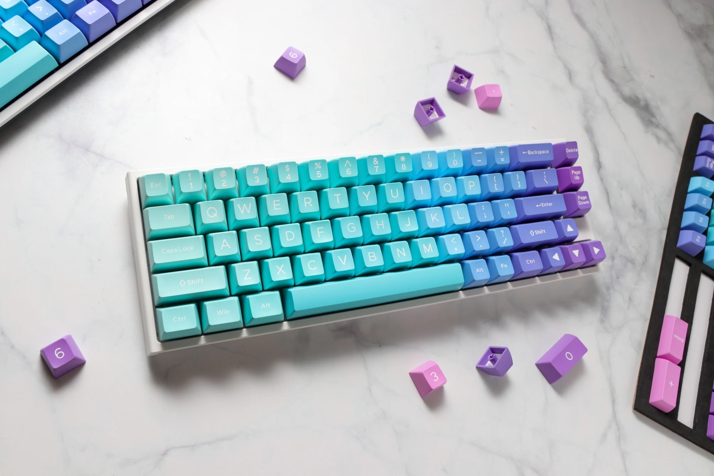 Hardcap x Ducky Azure 108 Key SA Profile Double Shot ABS Keycap Set - Image 4