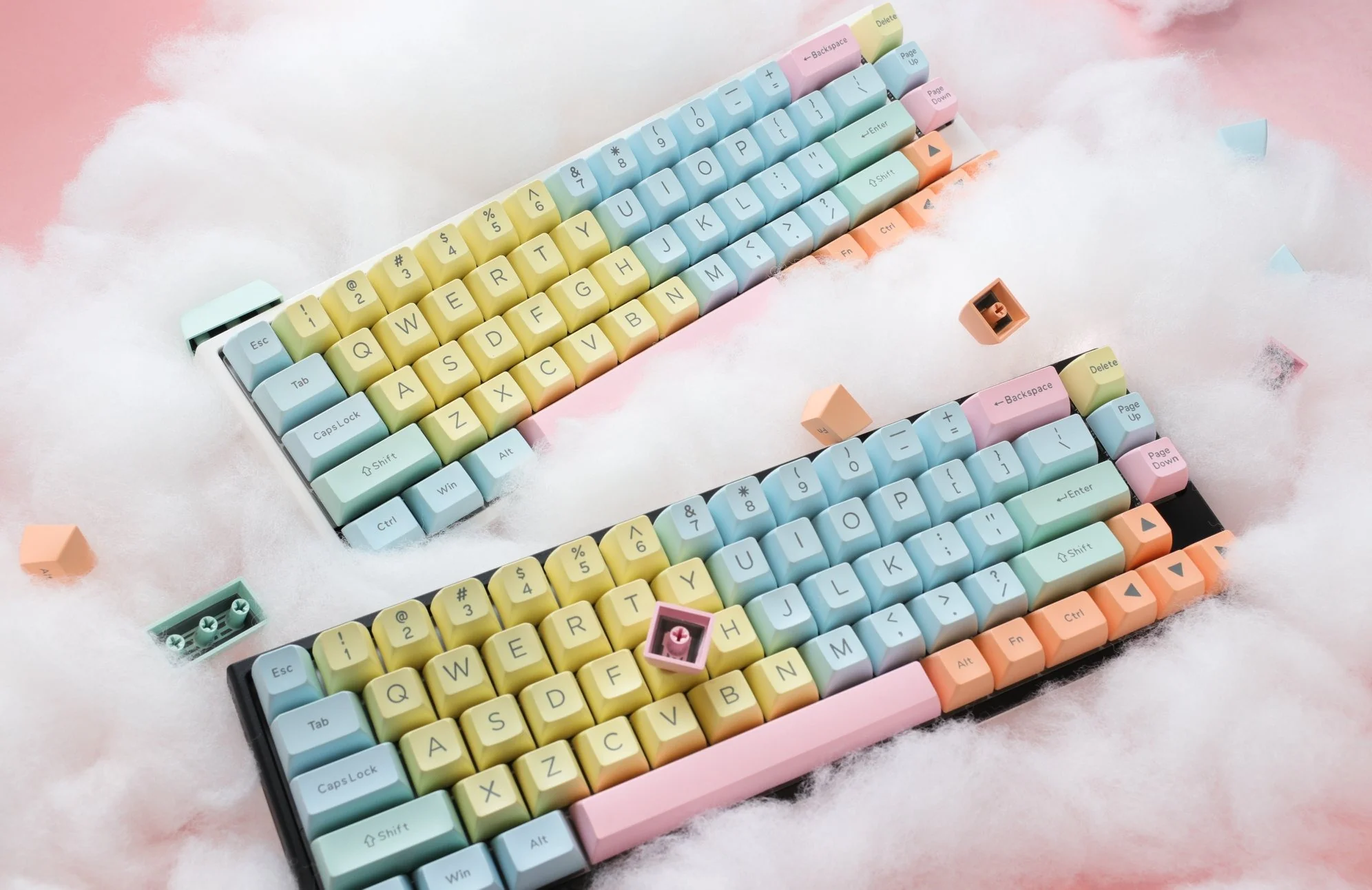 Hardcap x Ducky Cotton Candy 108 Key SA Profile Double Shot ABS Keycap Set - Image 5