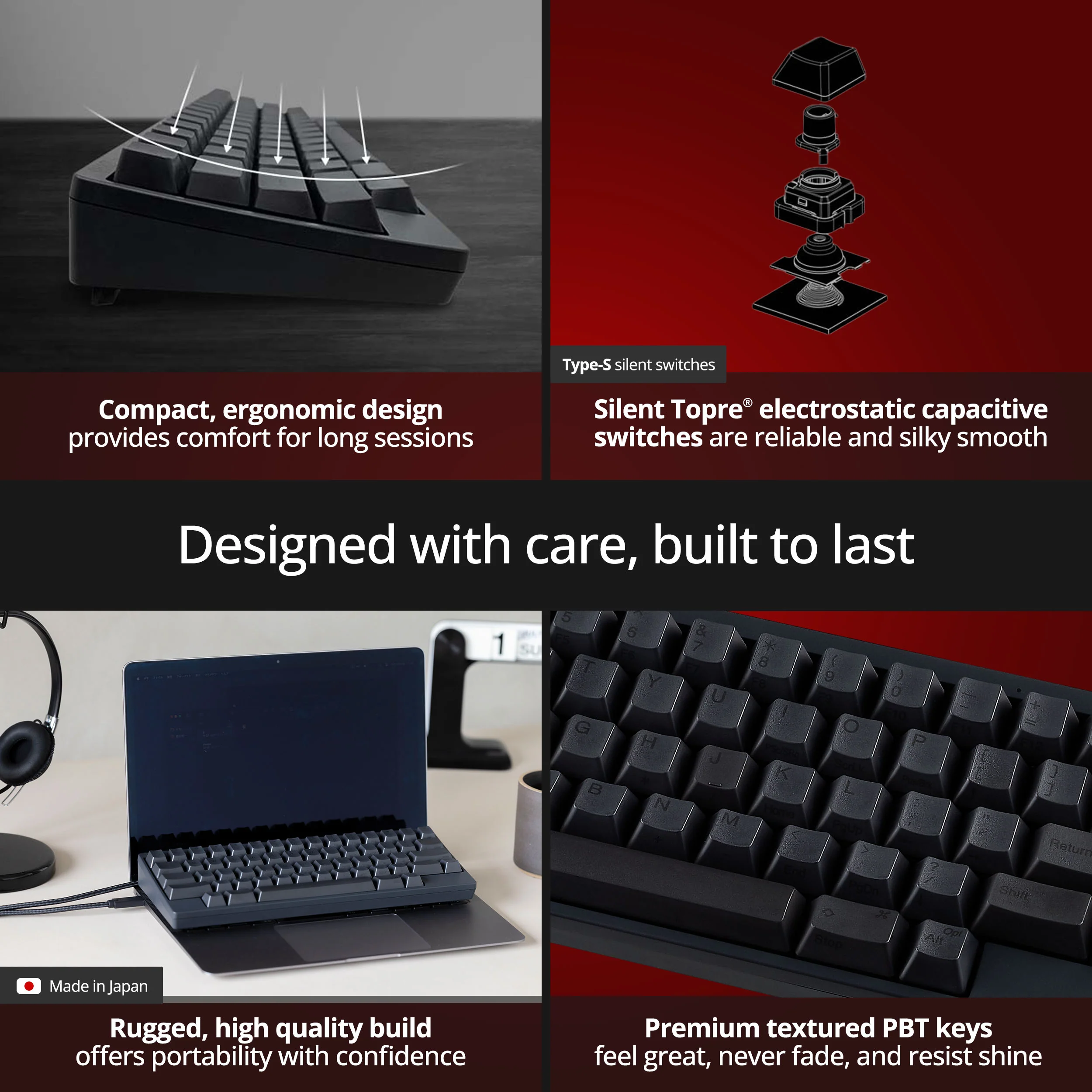 HHKB Classic Type-S Topre Silent 45g 60% PBT Mechanical Keyboard - Image 2