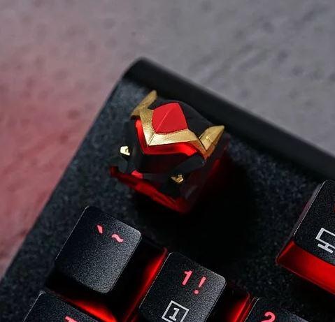 Hot Keys Project HKP Raiden Black Gold Artisan Keycap - Image 3