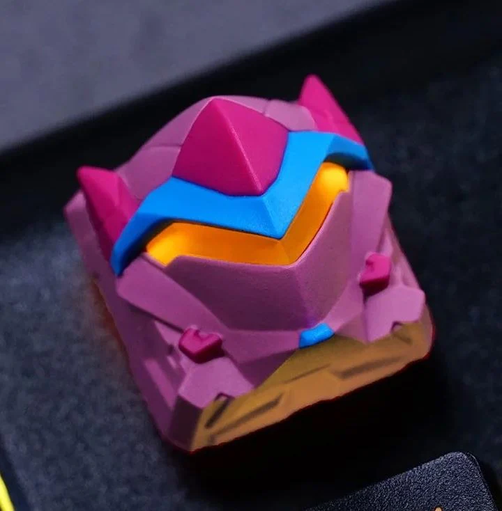 Hot Keys Project HKP Raiden Pink Artisan Keycap - Image 3