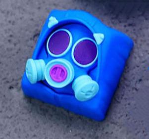 Hot Keys Project HKP Specter Blue / Blue / Teal Artisan Keycap - Image 2