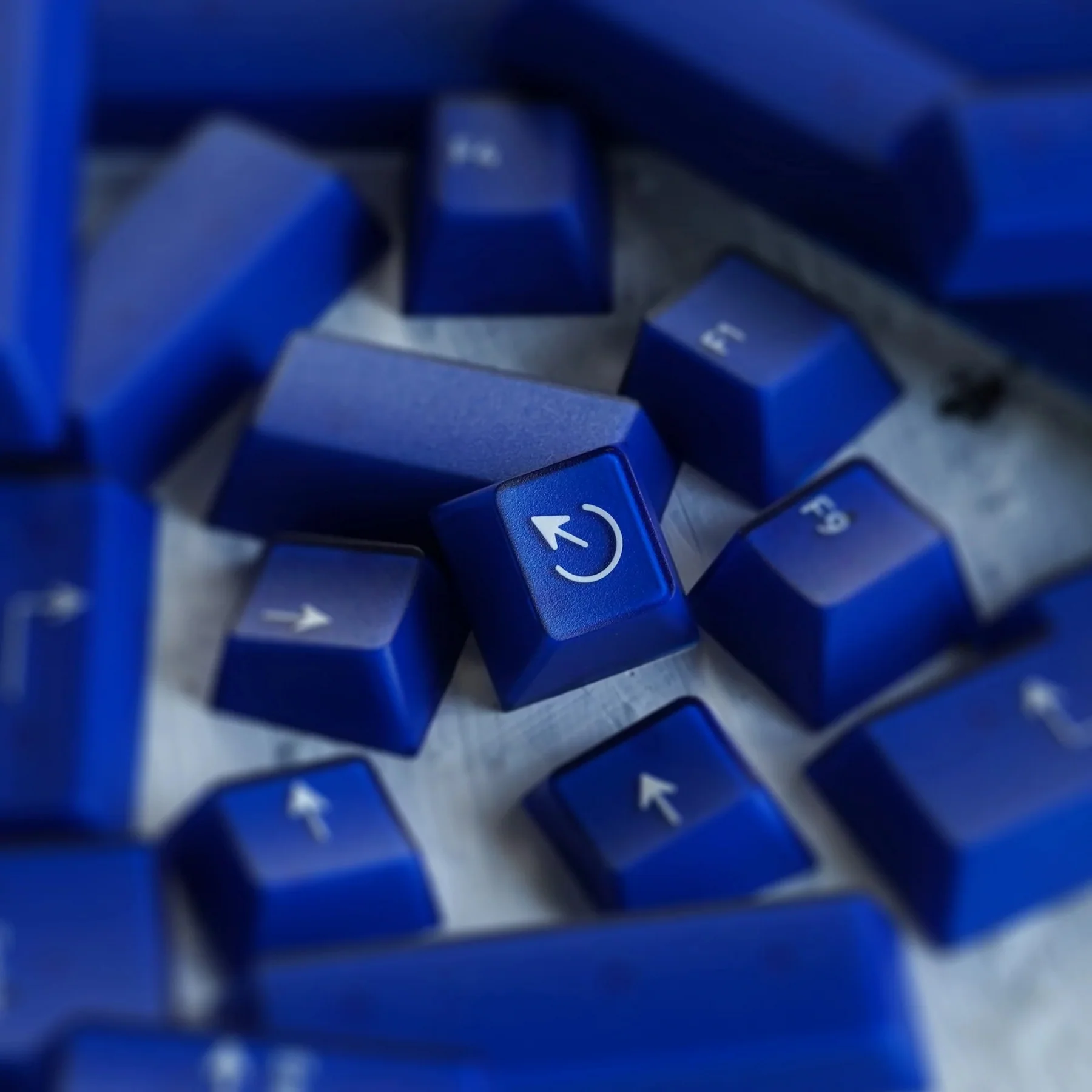 KBDFans PBTfans Klein Blue Numpad Kit Translucent 27 Key Cherry Profile Double Shot ABS Add-on Keycap Set - Image 3