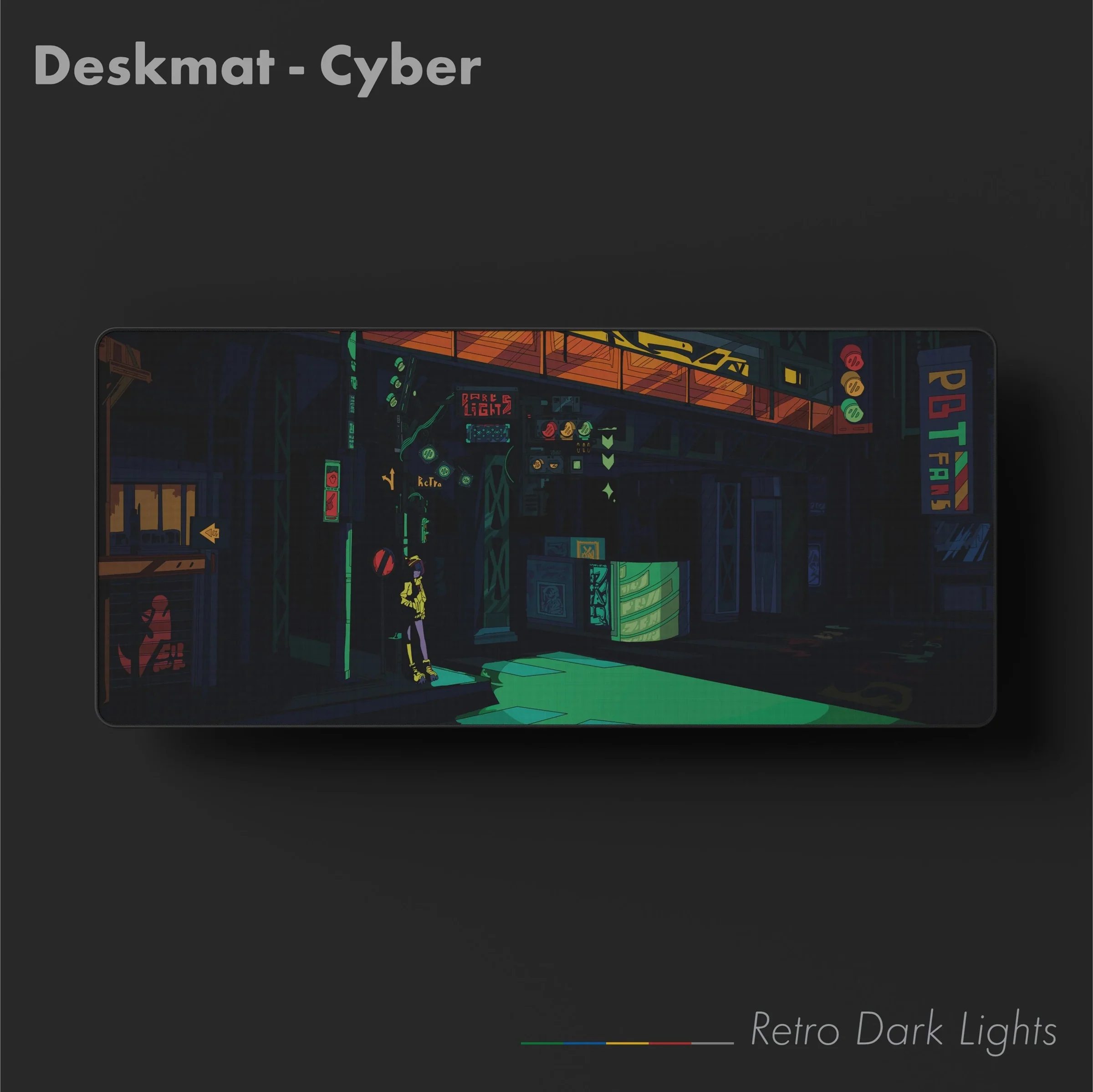 KBDFans PBTFans Retro Dark Lights R2 Desk Mats - Image 4