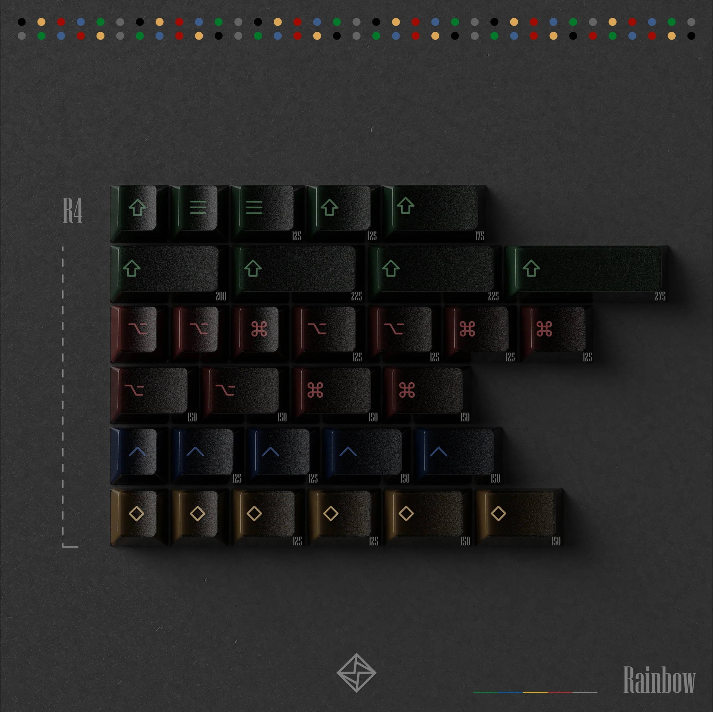 KBDFans PBTFans Retro Dark Lights R2 Keycap Set - Image 5