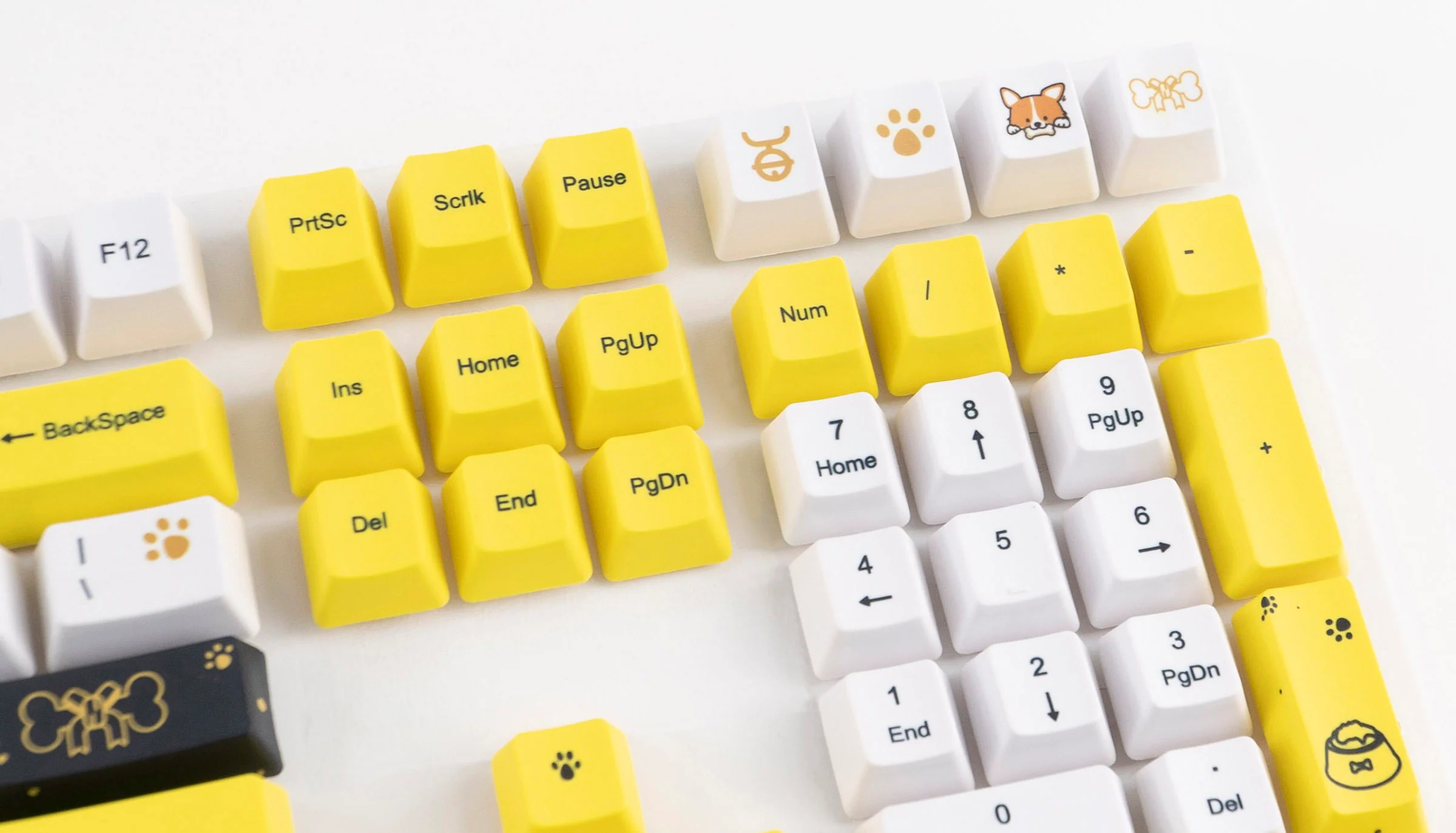 KBParadise Yellow Puppy 112 Key OEM Profile Dye Sub PBT Keycap Set - Image 6