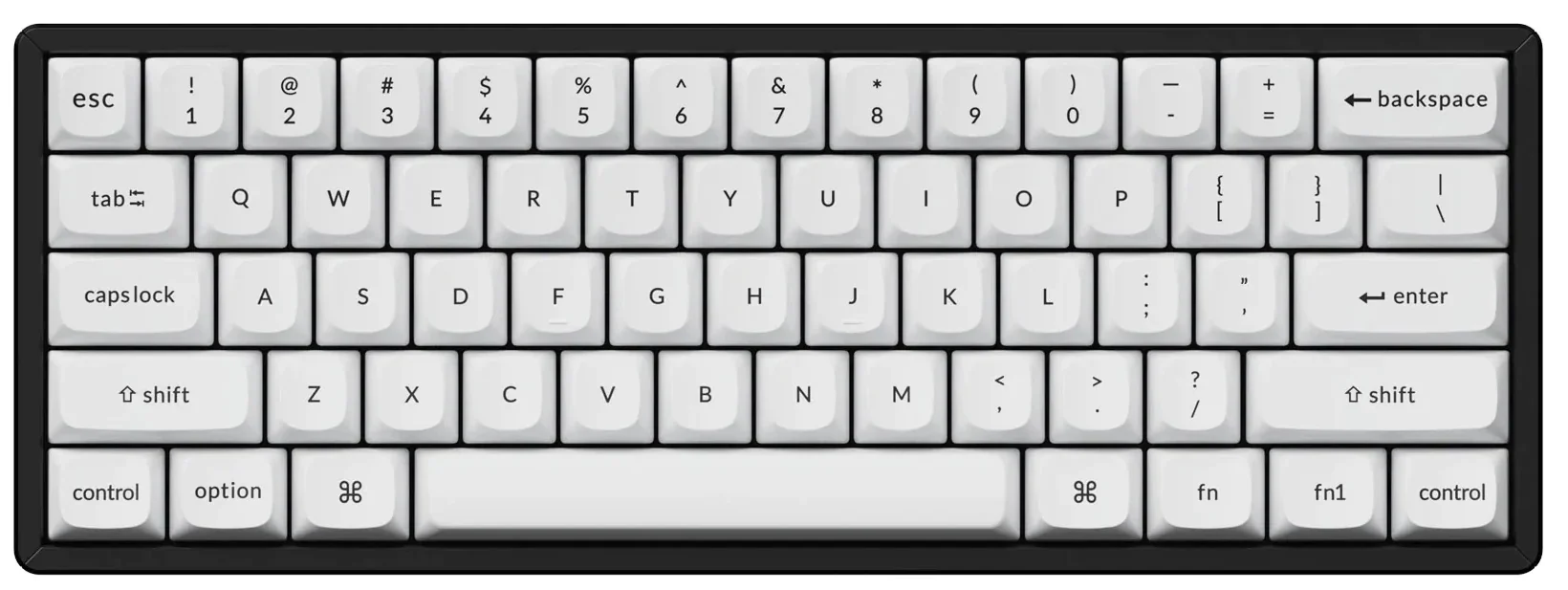 Keychron Black on White 141 Key OSA Profile Double Shot PBT Keycap Set - Image 2
