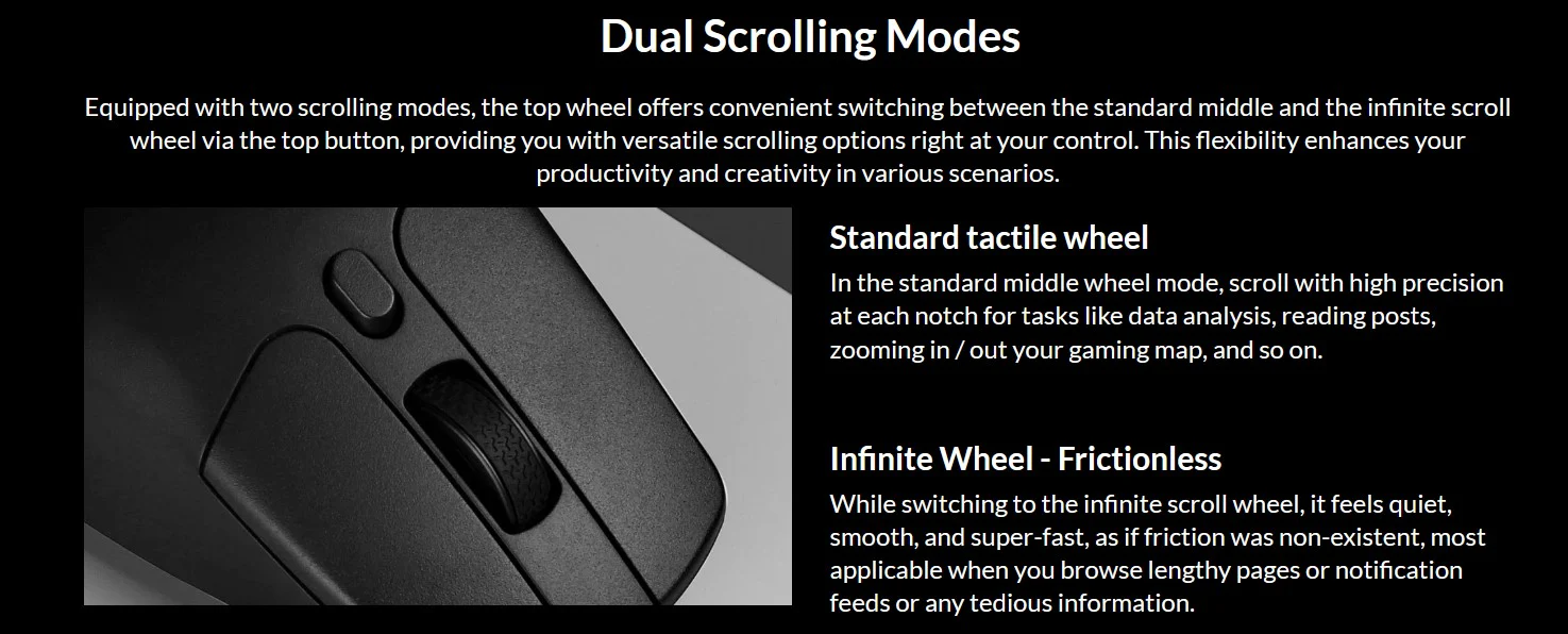 Keychron M6 Wireless 8K Steel Scroll Wheel Mouse - Image 6