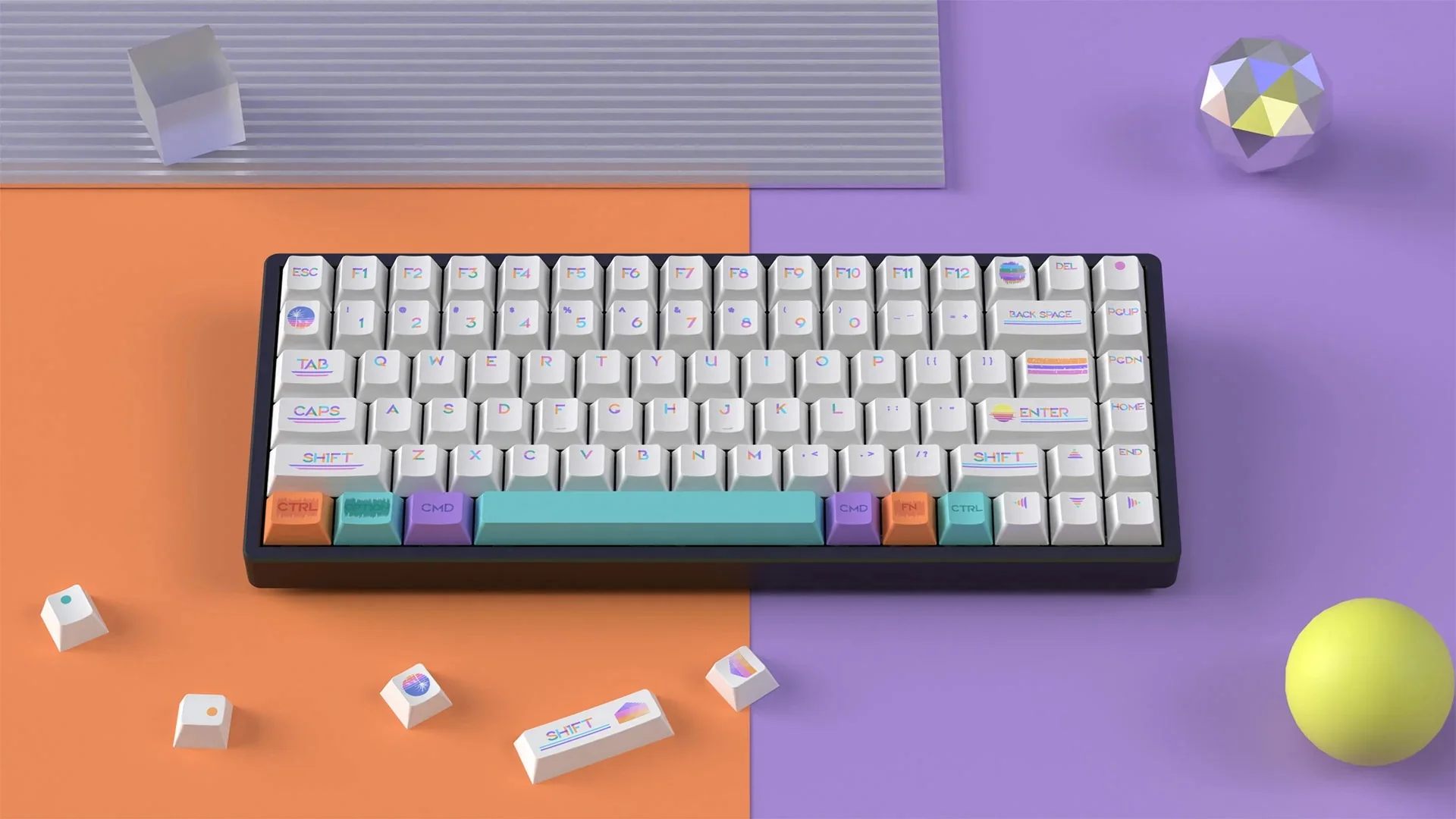 Keychron Pixel Sunset 139 Key Cherry Profile Dye Sub PBT Keycap Set - Image 5