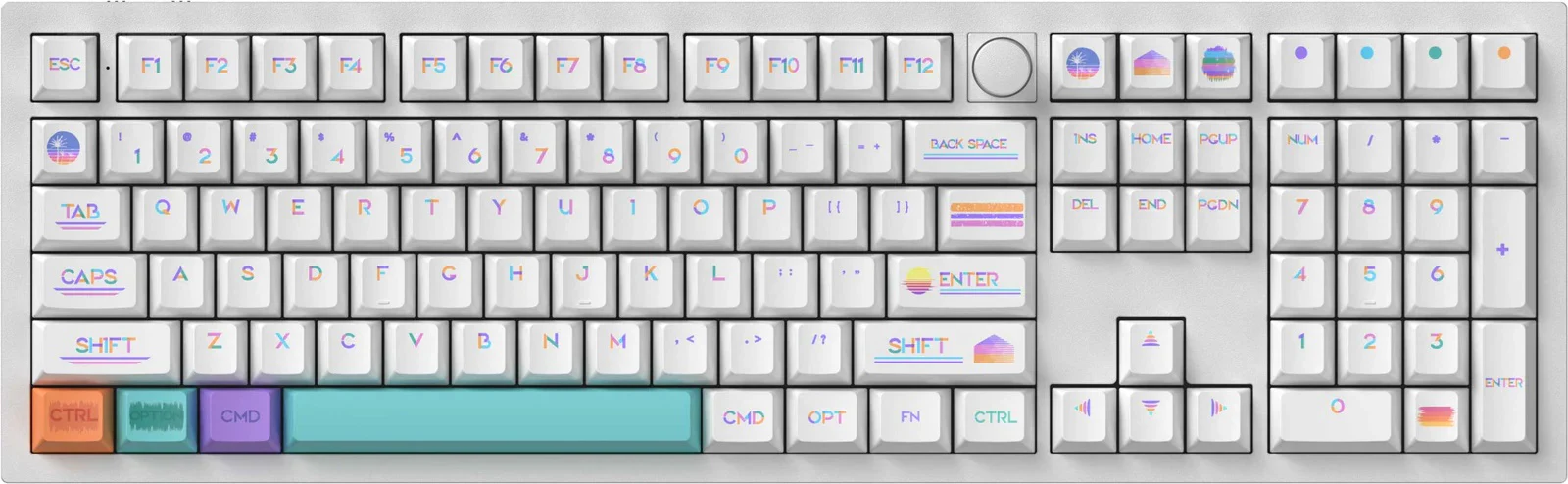 Keychron Pixel Sunset 139 Key Cherry Profile Dye Sub PBT Keycap Set - Image 9