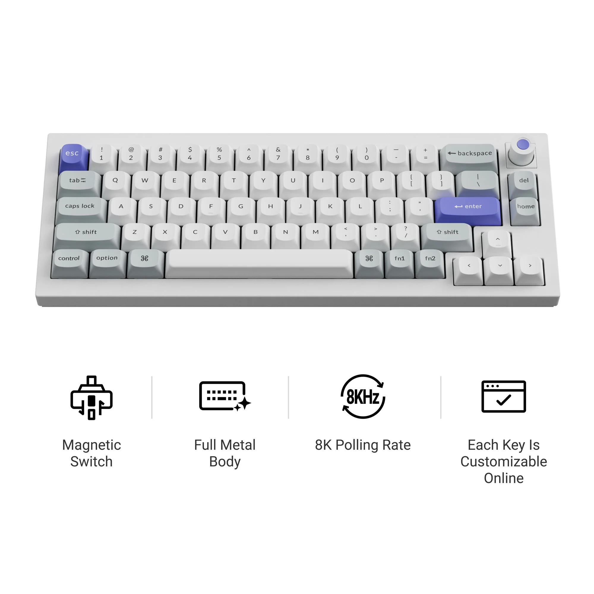 Keychron Q2 HE 8K Aluminum 65% Hotswap RGB Keyboard - Image 3
