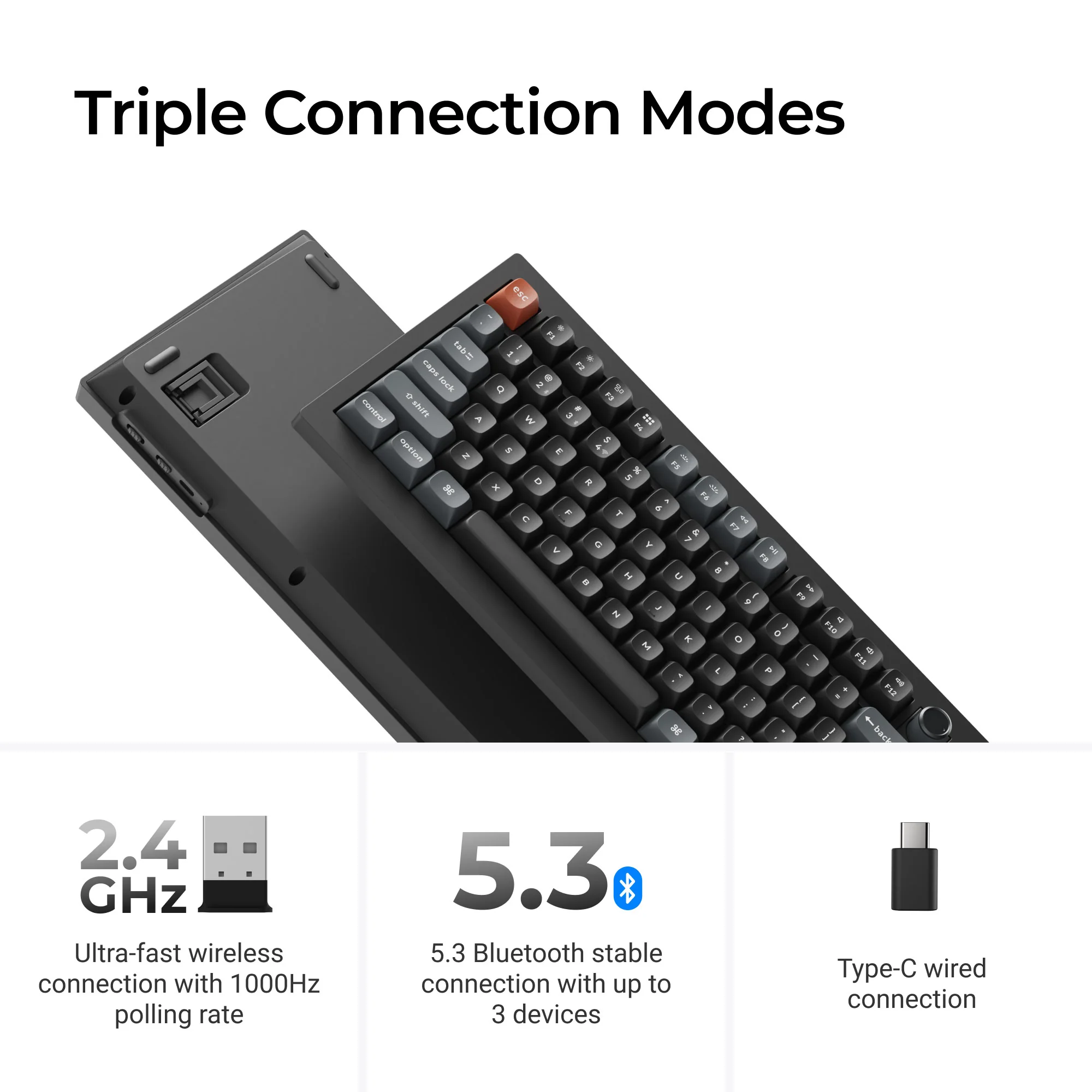 Keychron V3 Ultra 8K TKL Wireless RGB Keyboard - Image 3