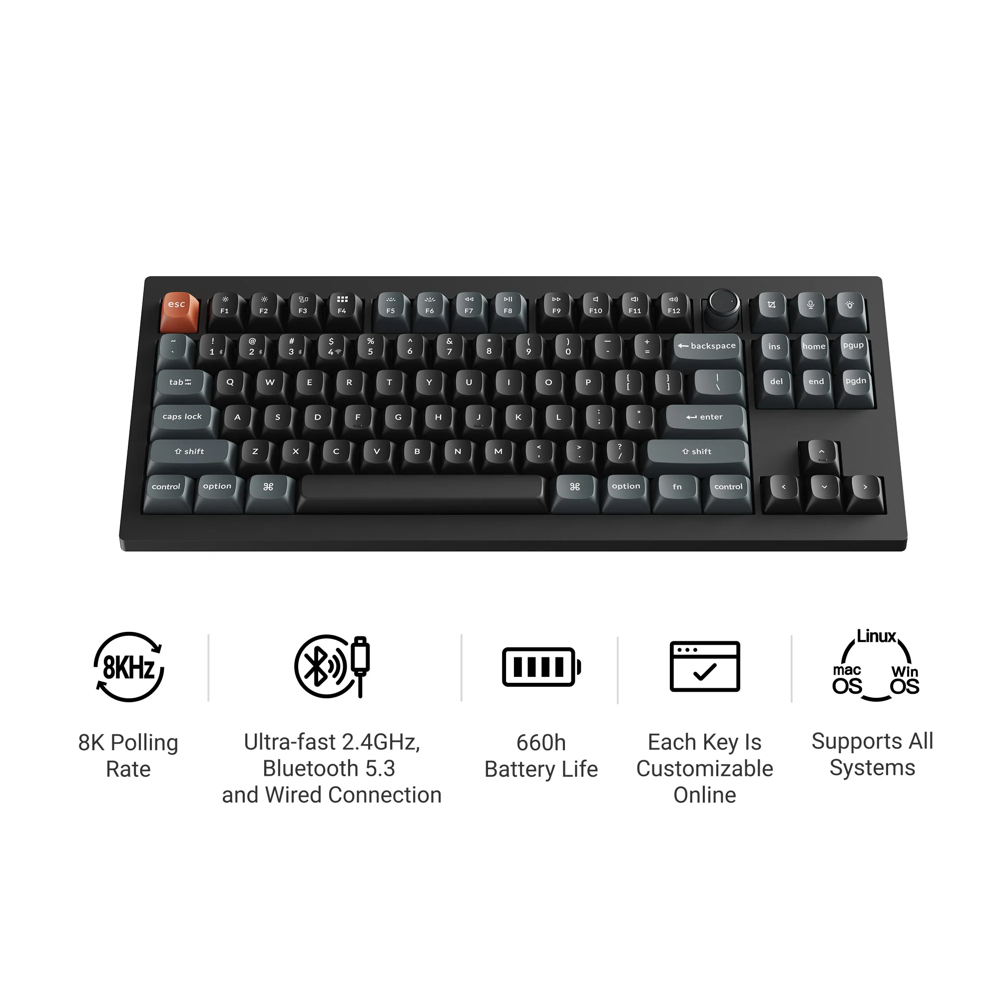 Keychron V3 Ultra 8K TKL Wireless RGB Keyboard - Image 7