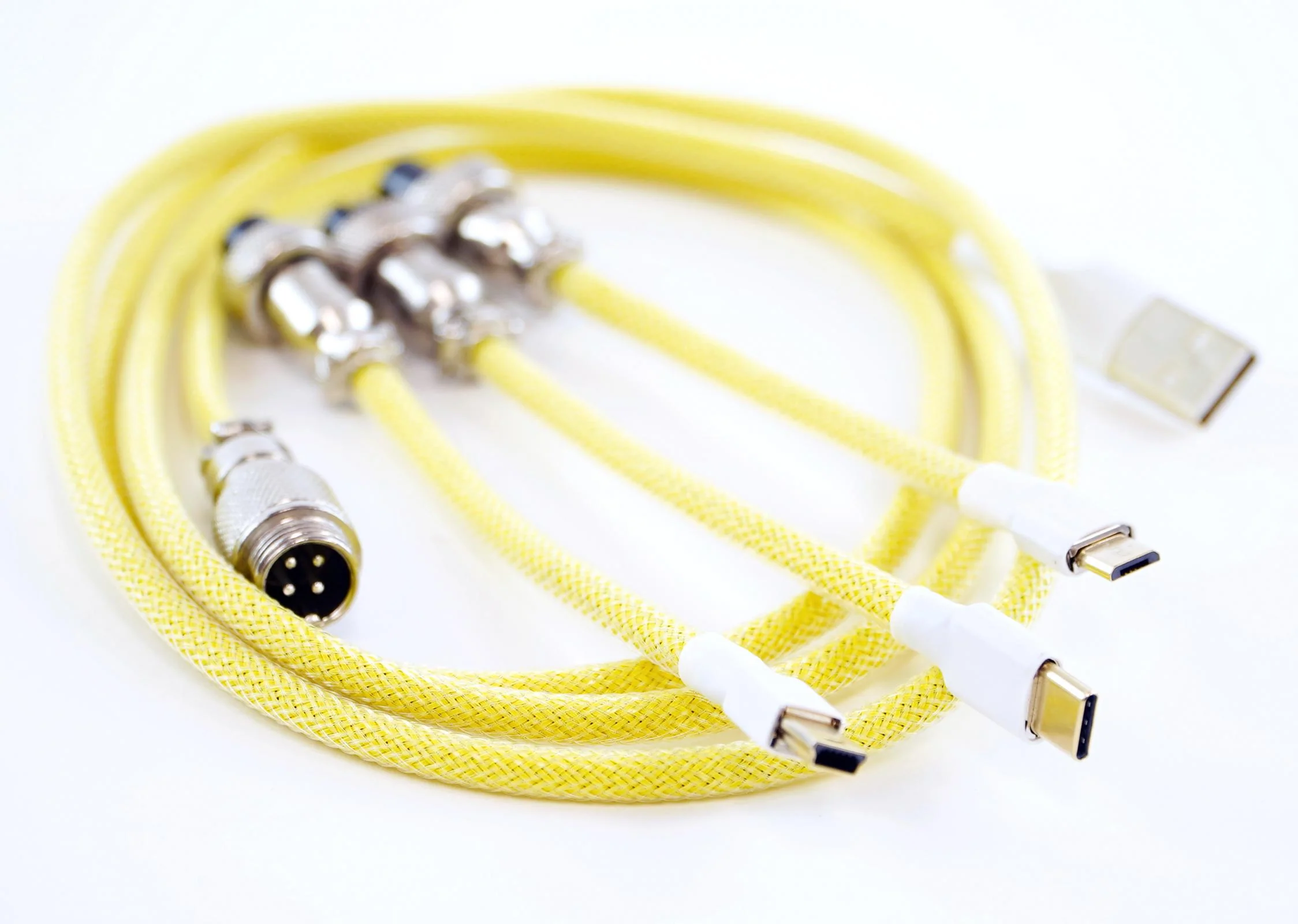 Kraken Yellow Sleeved Aviator Universal USB Keyboard Cable - Image 2