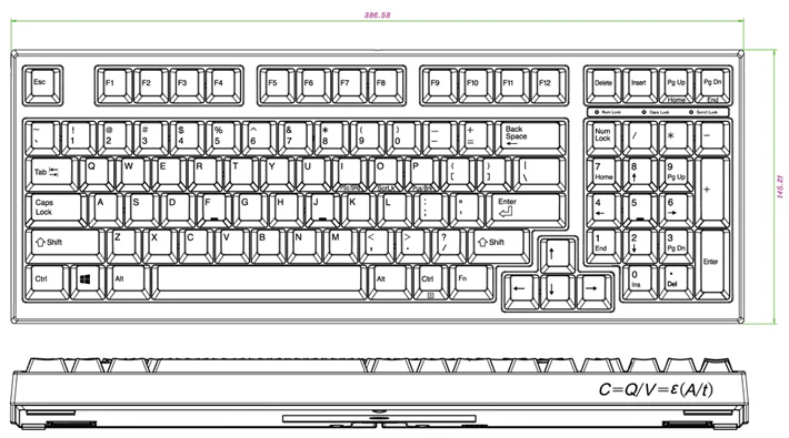 Leopold FC980C Black Dye Sub PBT Mechanical Keyboard (AECX02) - Image 6