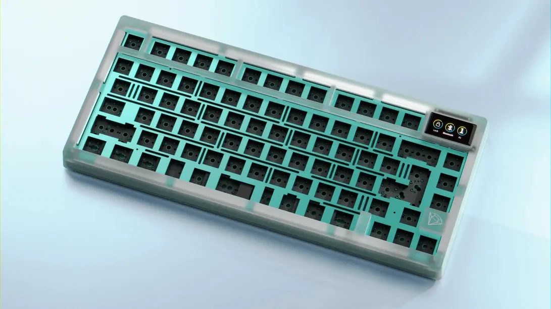 Meletrix Zoom75 Akuamarin Barebones 75% Hotswap Wireless RGB Keyboard DIY Kit - Image 2