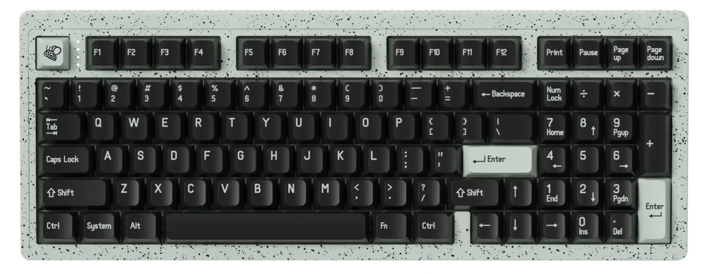 MelGeek Modern97 Fountain Hotswap Bluetooth 5.1 and 2.4 GHz. RGB Mechanical Keyboard