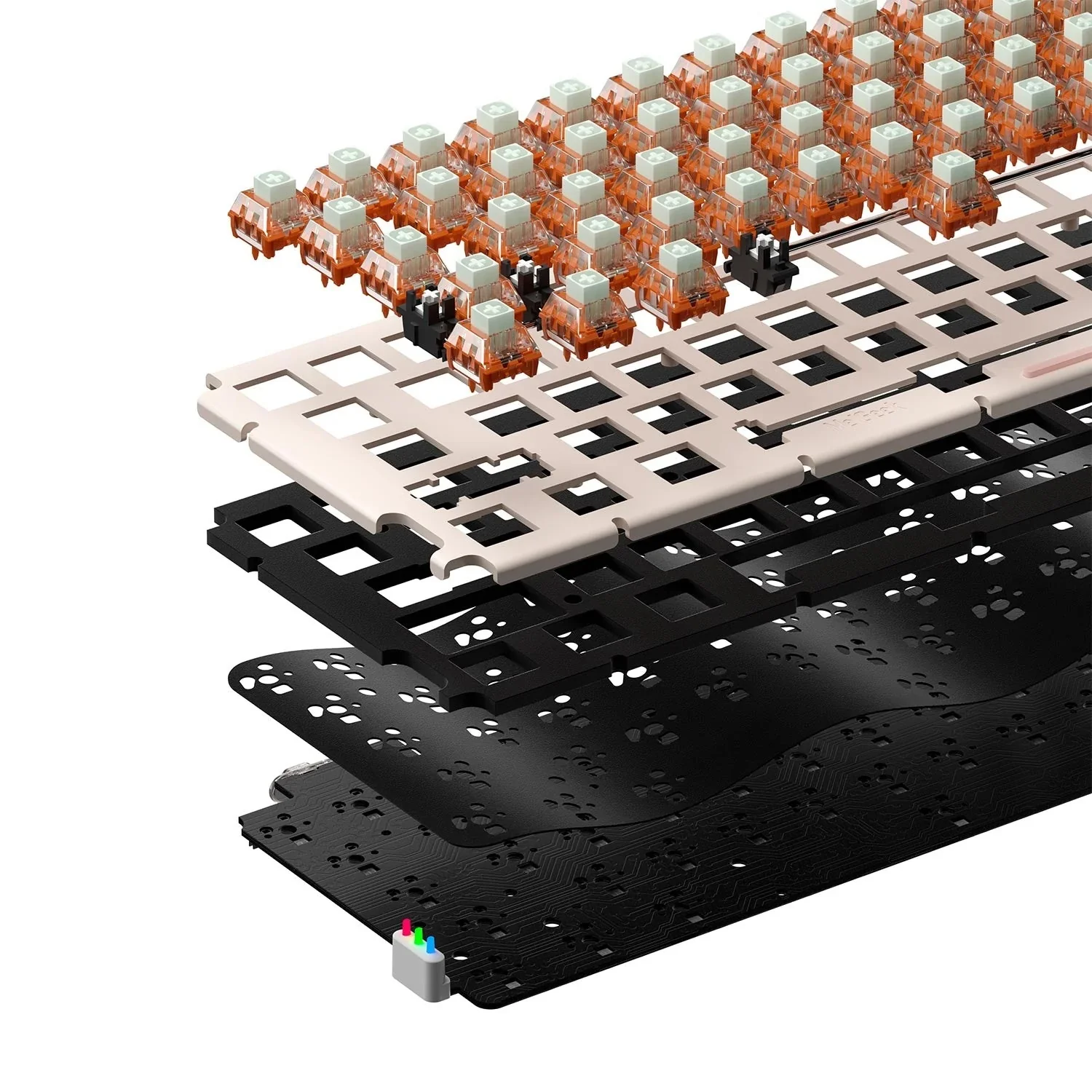 MelGeek Mojo68 RGB LED 65% Double Shot PBT Mechanical Keyboard - Image 4