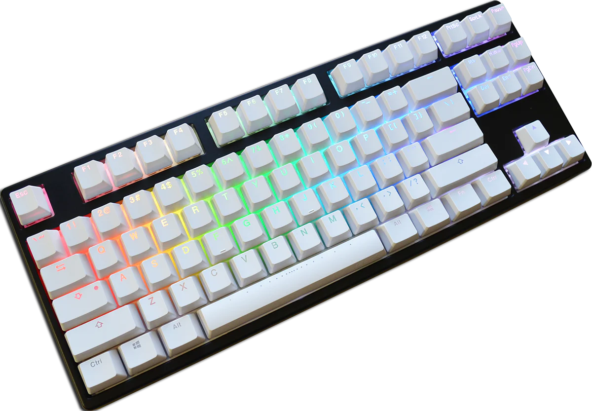 MK Disco White RGB LED TKL Double Shot PBT Mechanical Keyboard