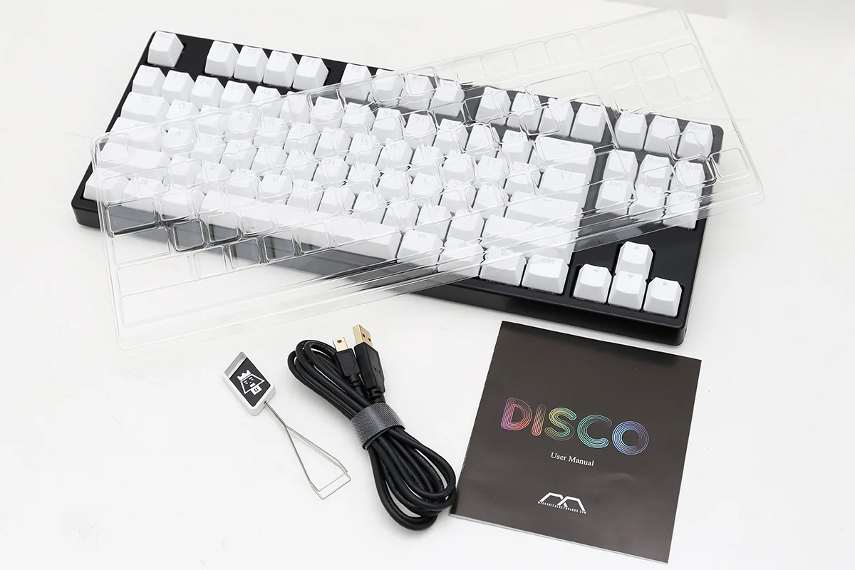 MK Disco White RGB LED TKL Double Shot PBT Mechanical Keyboard - Image 6