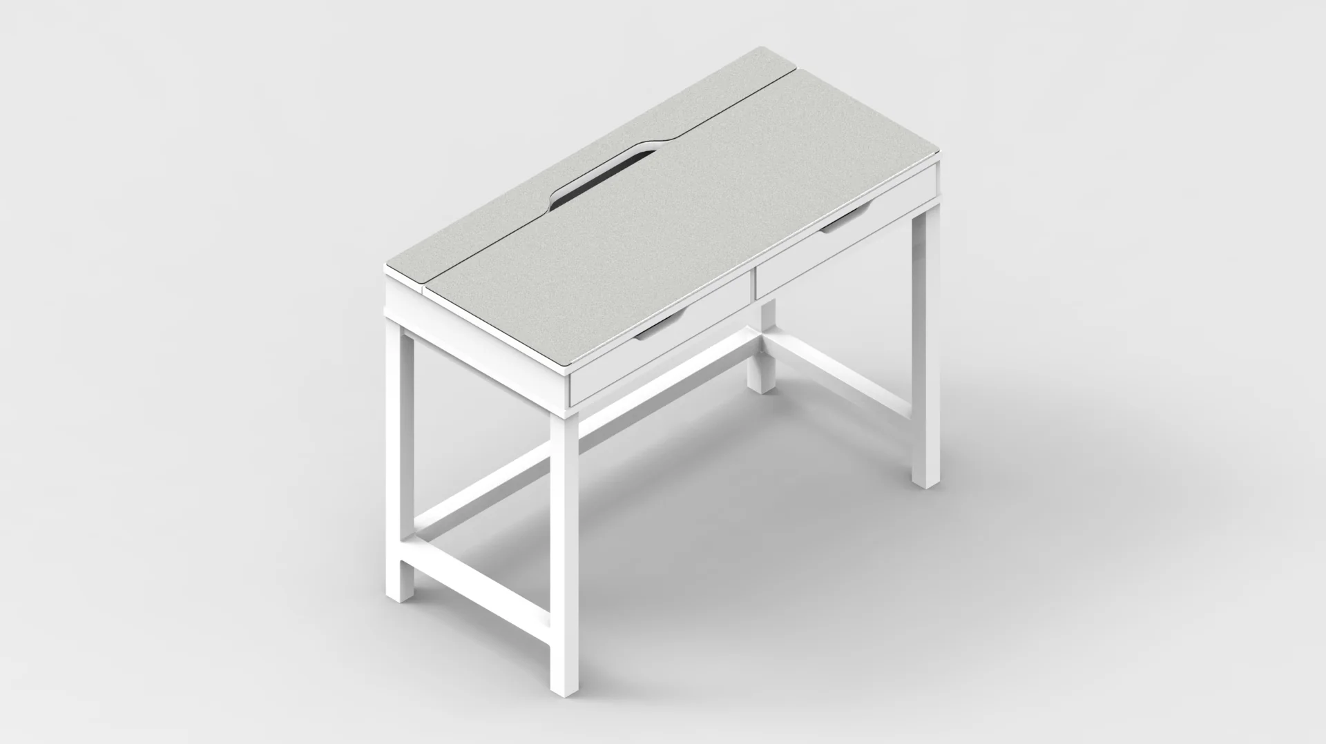 White IKEA ALEX Desk Mat (39" / 100 cm) Full-desk Mouse Pad - Image 4