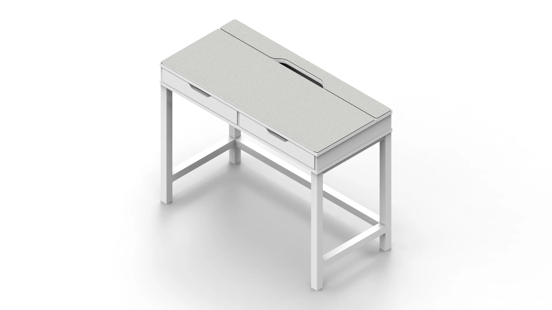 White IKEA ALEX Desk Mat (39" / 100 cm) Full-desk Mouse Pad - Image 6