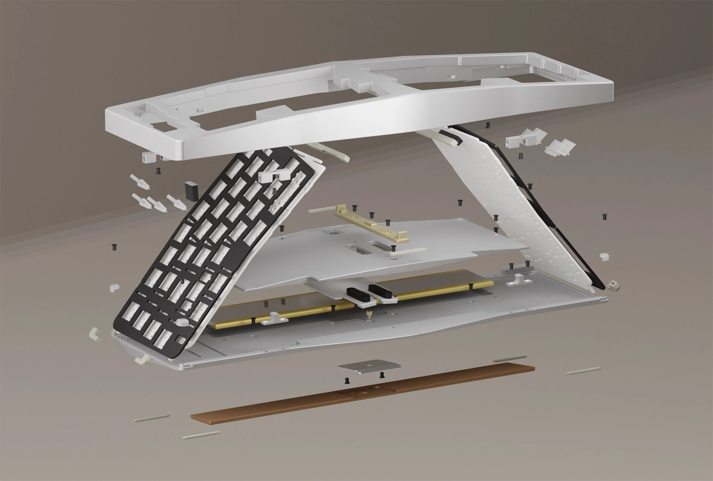 Neo Ergo Aluminum Plateless Barebones 65% Alice DIY Keyboard Kit - Image 4