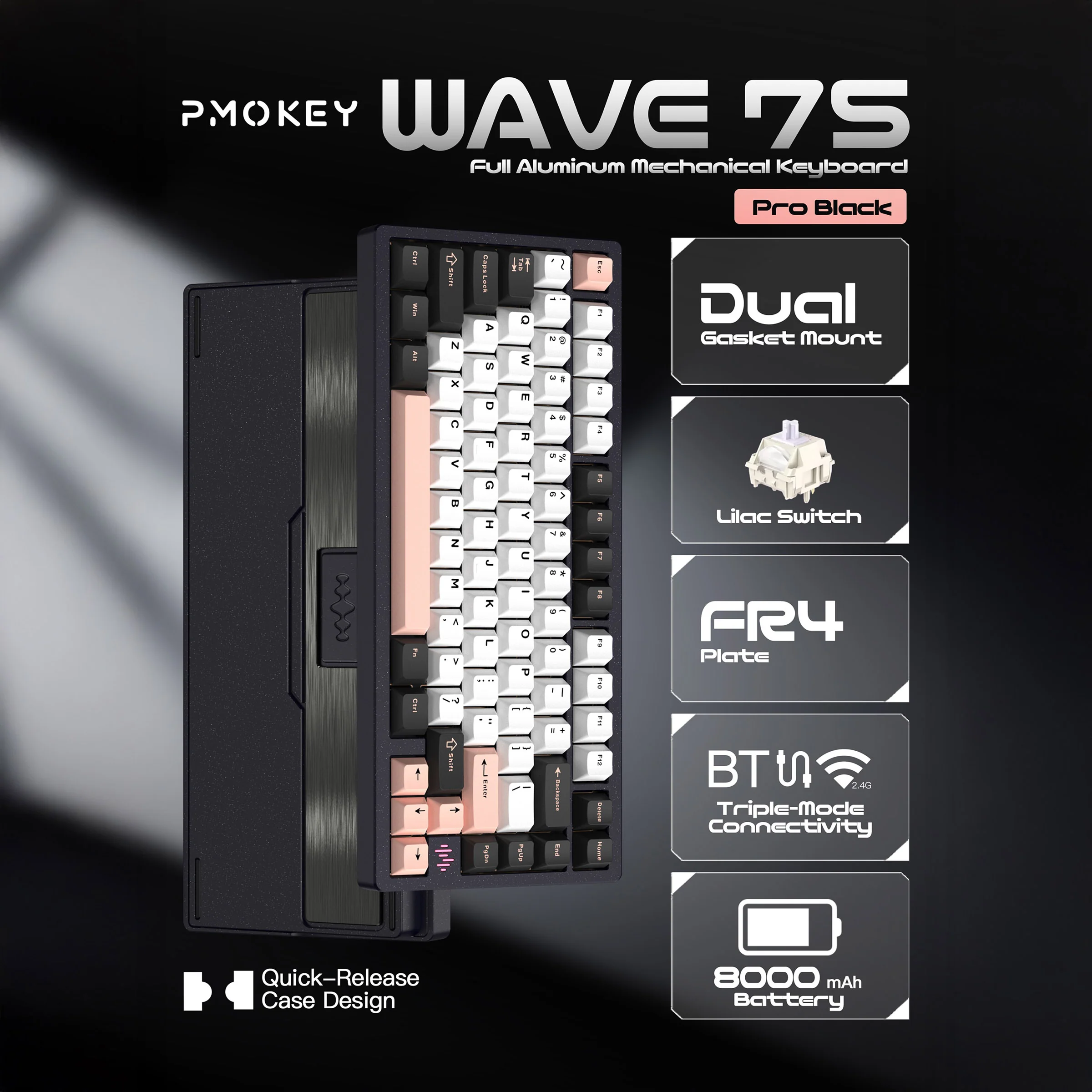 PMOKEY Wave 75 Pro Aluminum Wireless Keyboard - Image 11