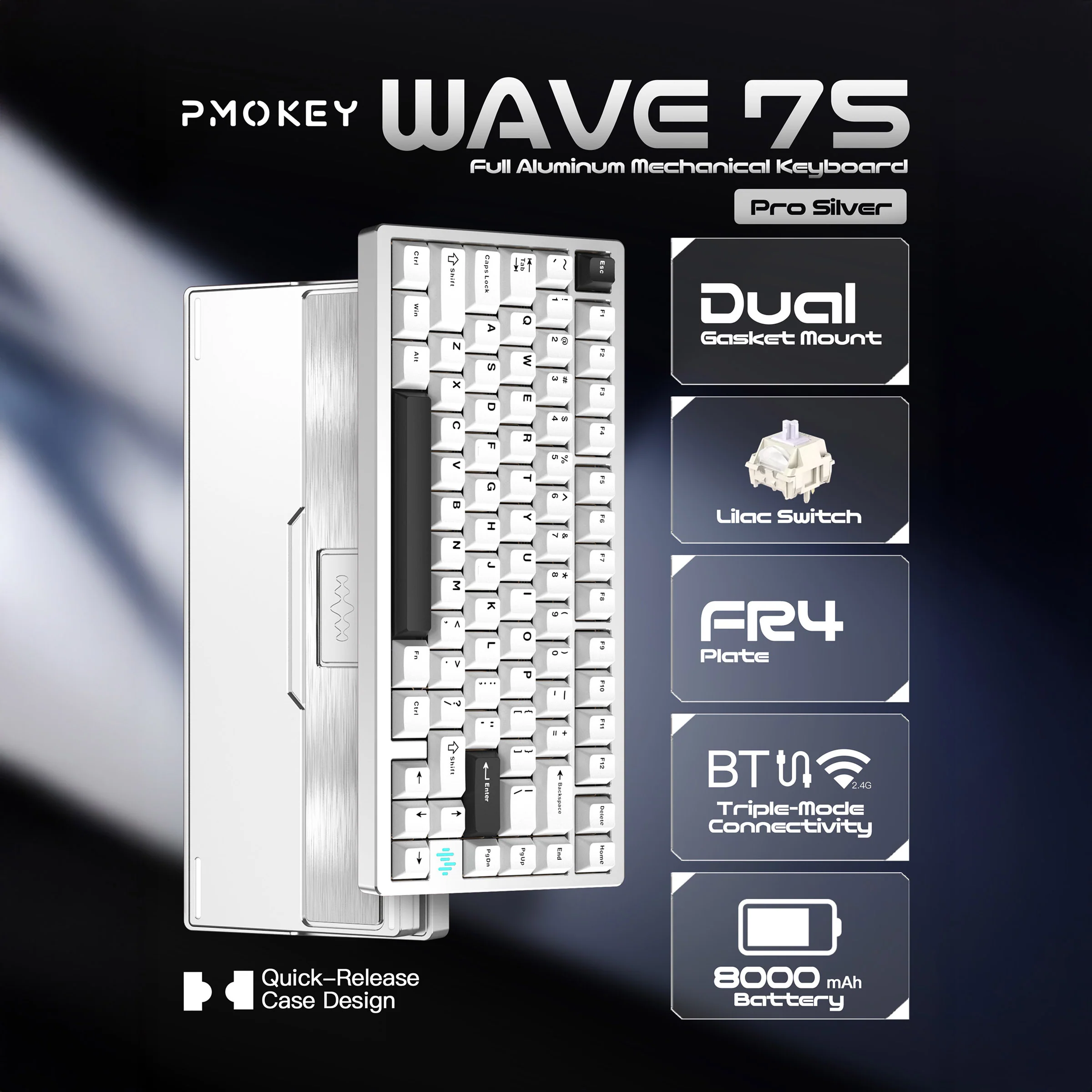 PMOKEY Wave 75 Pro Aluminum Wireless Keyboard - Image 21