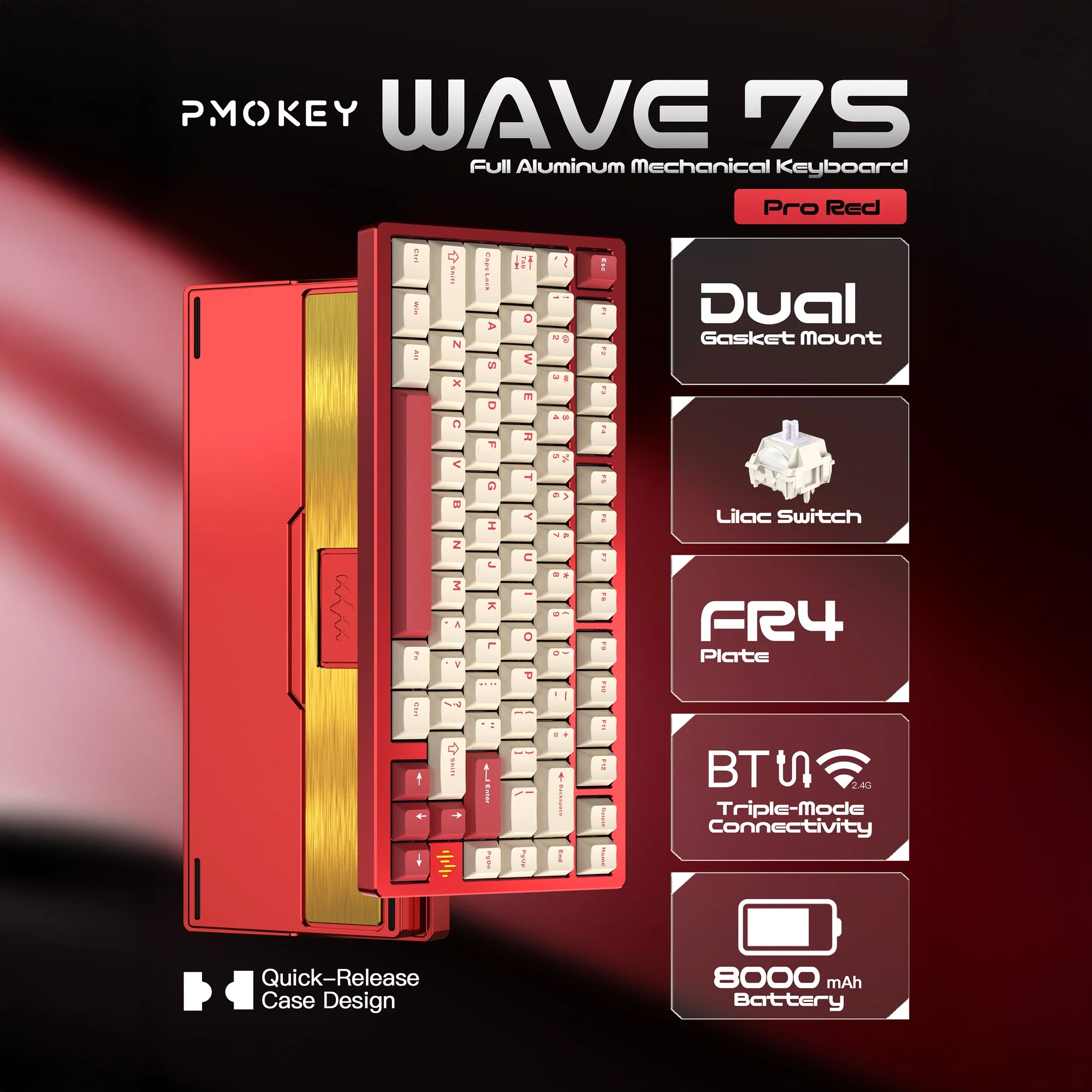 PMOKEY Wave 75 Pro Aluminum Wireless Keyboard - Image 26