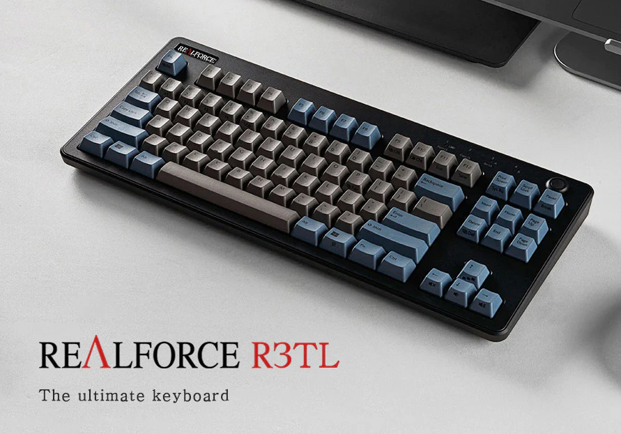 Realforce R3 Grey / Blue TKL Wireless Dye Sub PBT Keyboard - Image 2