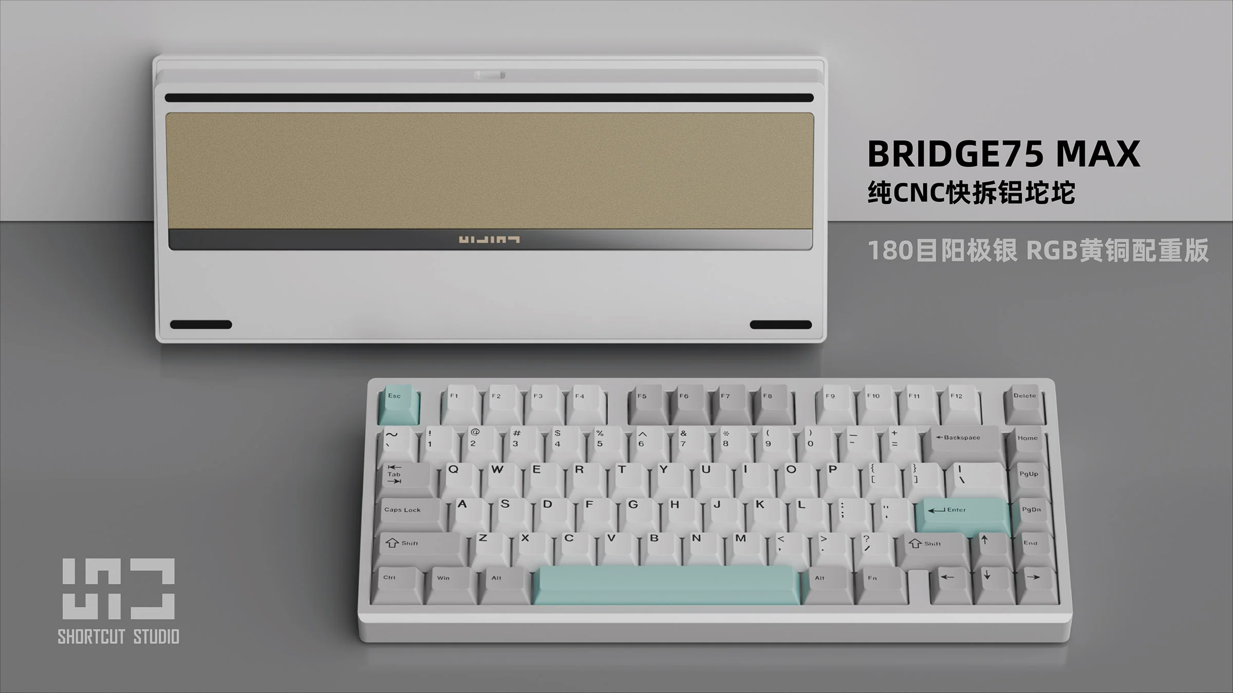 Shortcut Studio Bridge75 Max Aluminum 75% Hotswap Wireless Mechanical Keyboard - Image 2